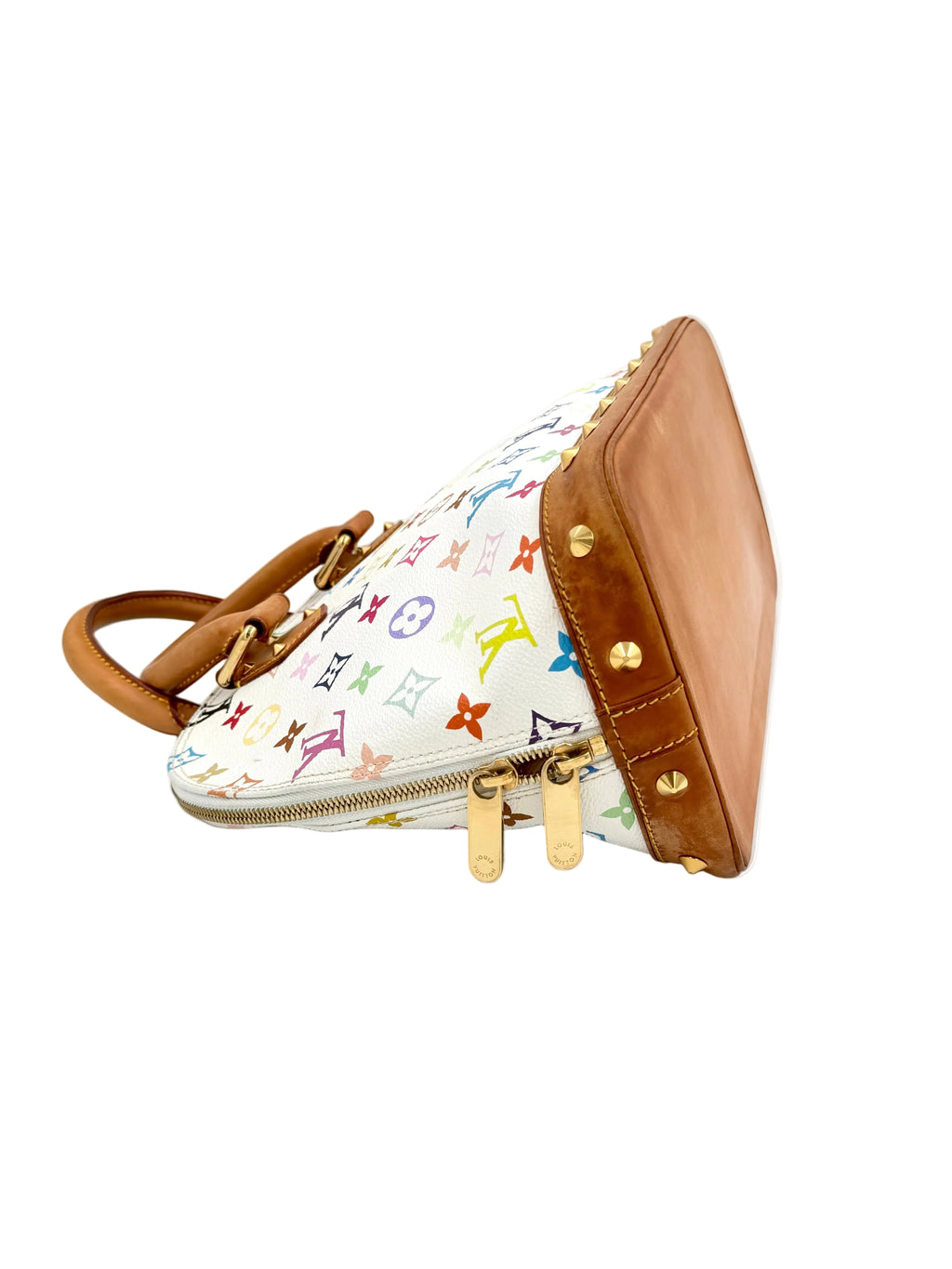 Pre-owned Louis Vuitton Monogram Multicolor Alma White - Authenticated