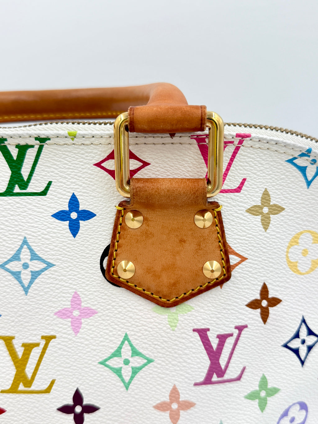 Pre-owned Louis Vuitton Monogram Multicolor Alma White - Authenticated