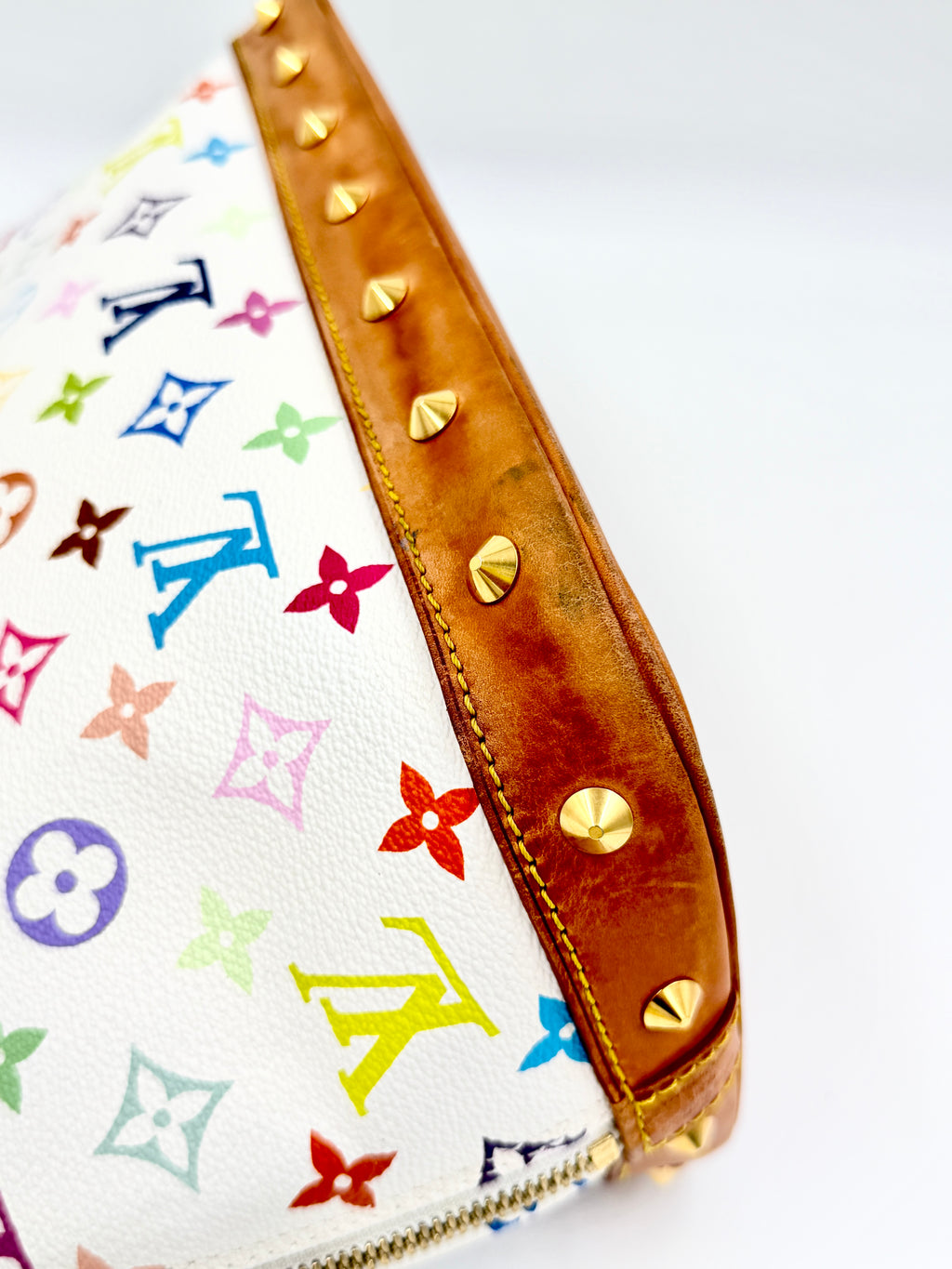 Pre-owned Louis Vuitton Monogram Multicolor Alma White - Authenticated