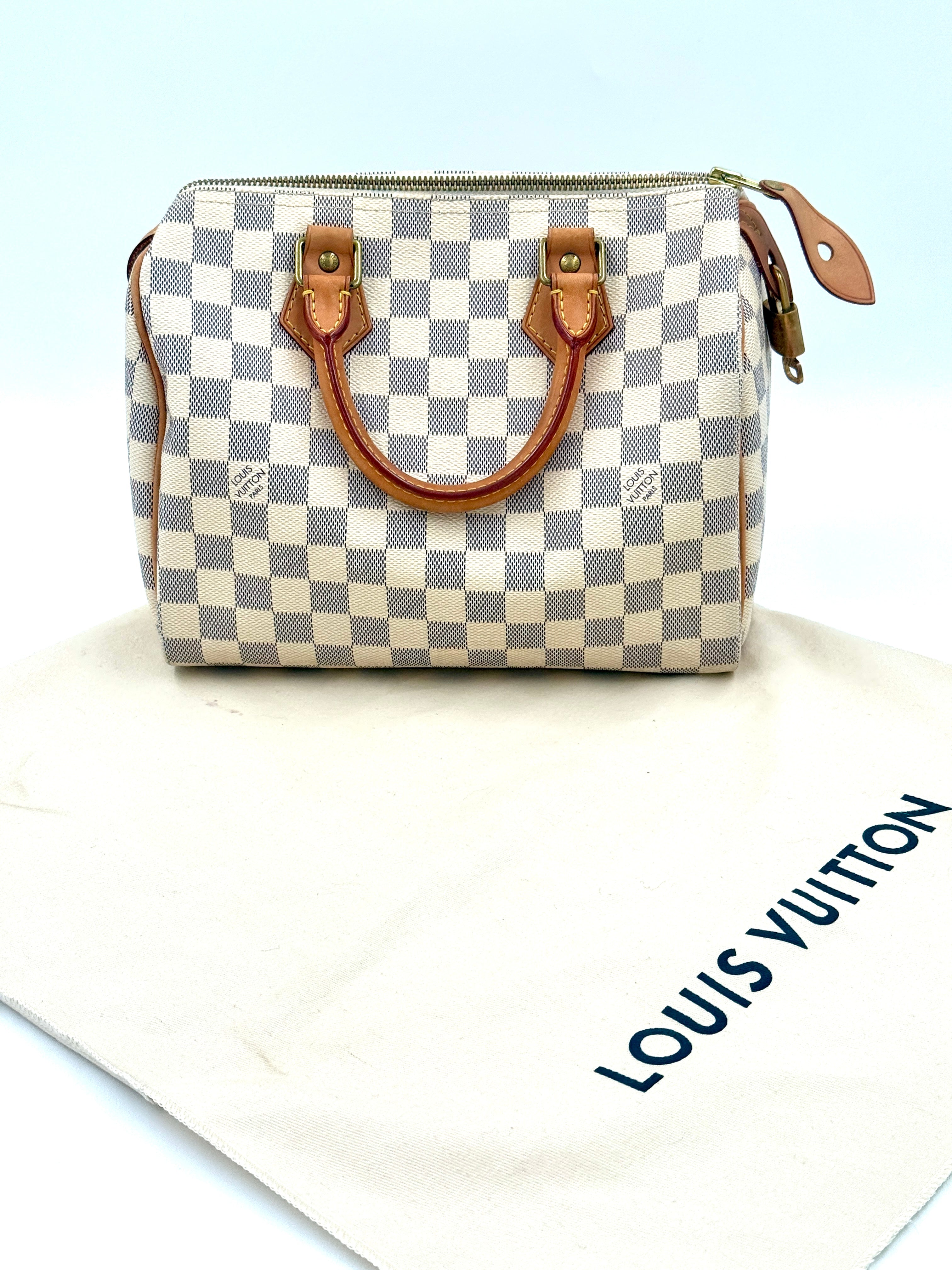 Pre-Owned Louis Vuitton Damier Azur Speedy 25 - Authenticated