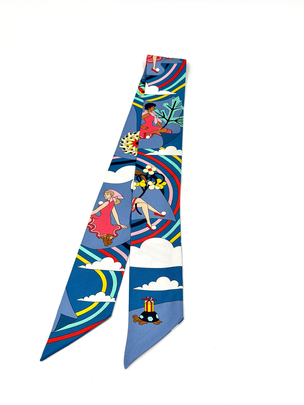 Pre-owned Hermès Carrés Volants Silk Twilly
