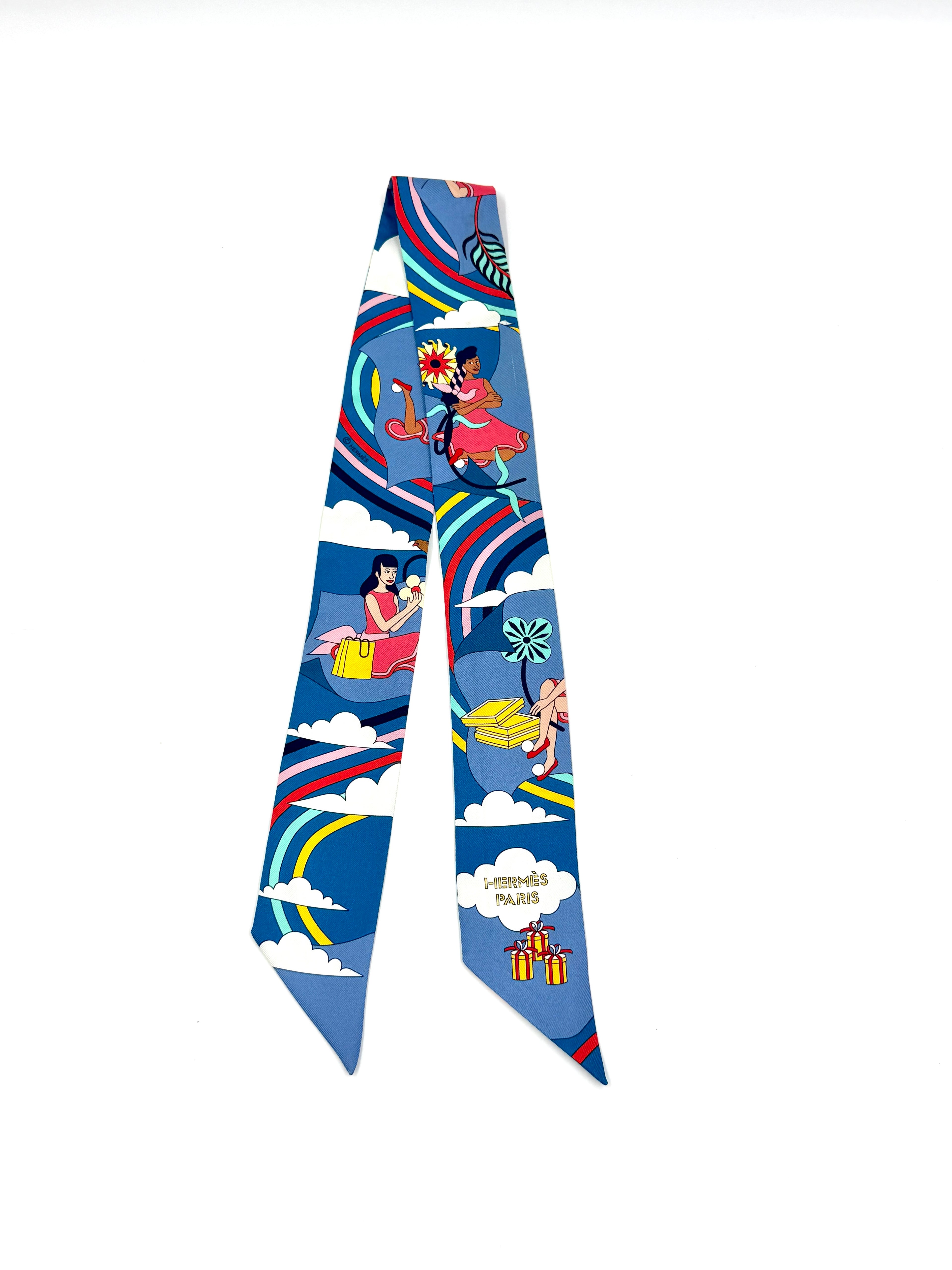 Pre-owned Hermès Carrés Volants Silk Twilly - Authenticated