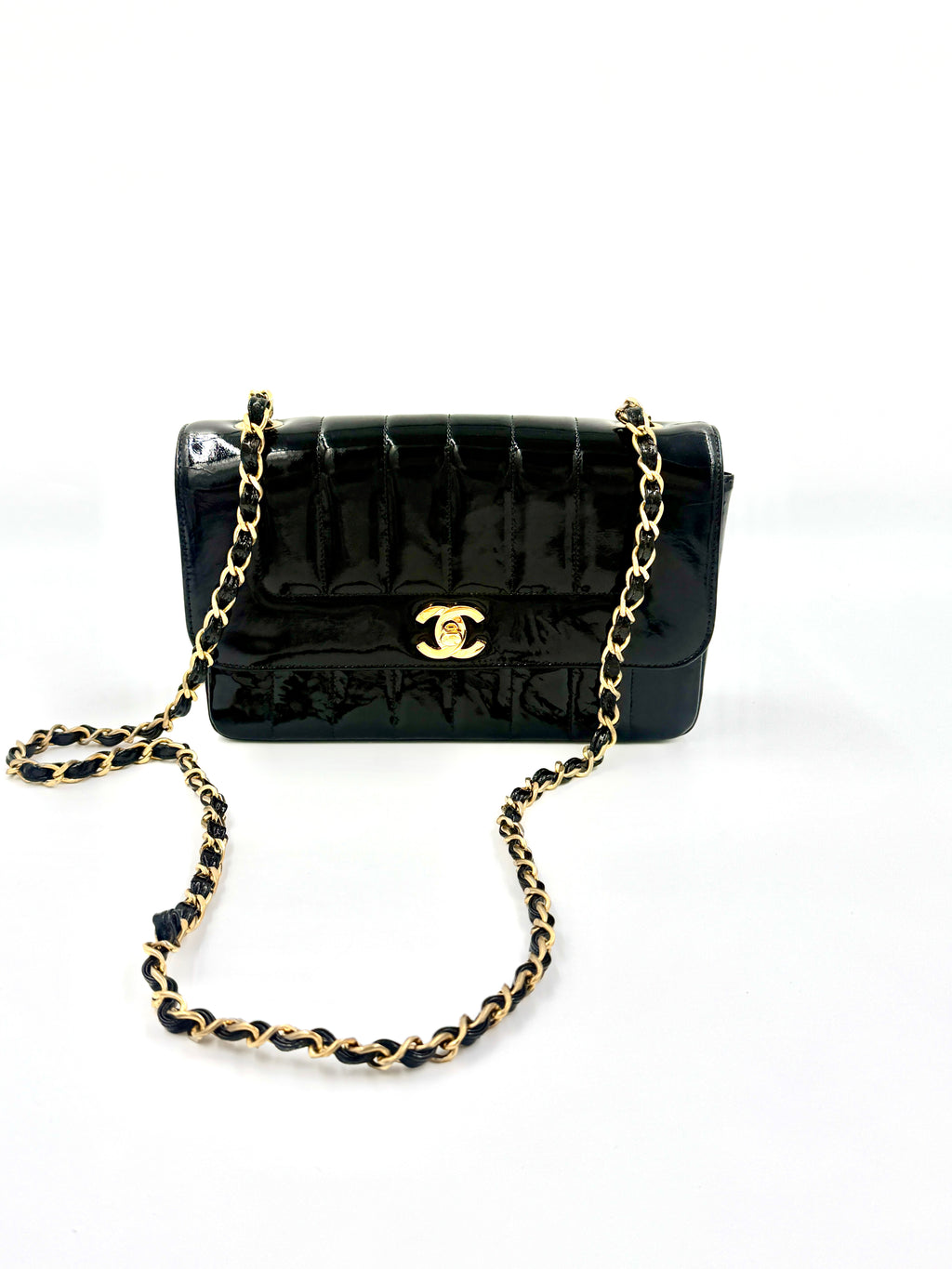 Pre-Owned Chanel Black Patent Leather Mademoiselle Bag - Authenticated
