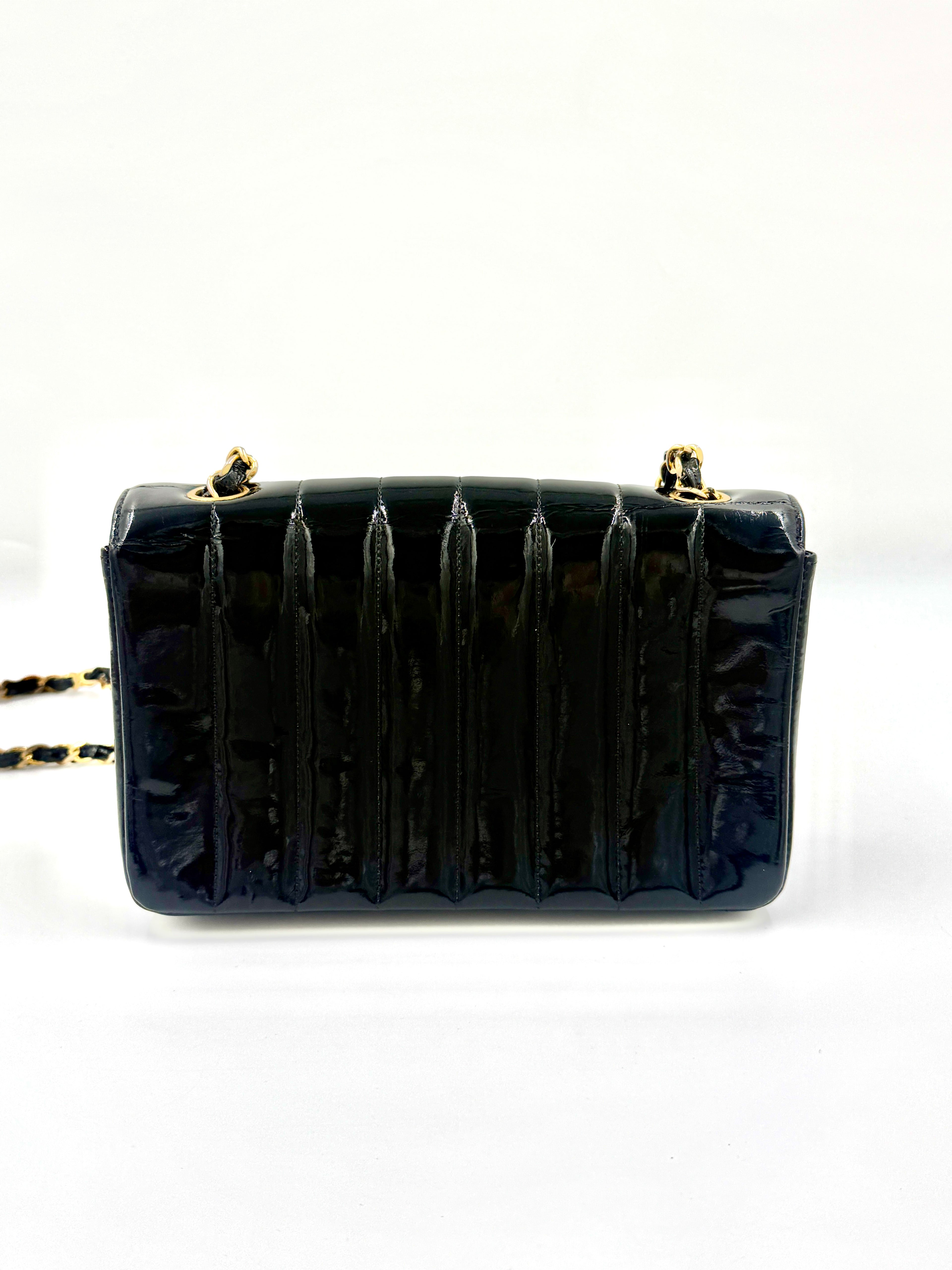 Pre-Owned Chanel Black Patent Leather Mademoiselle Bag - Authenticated
