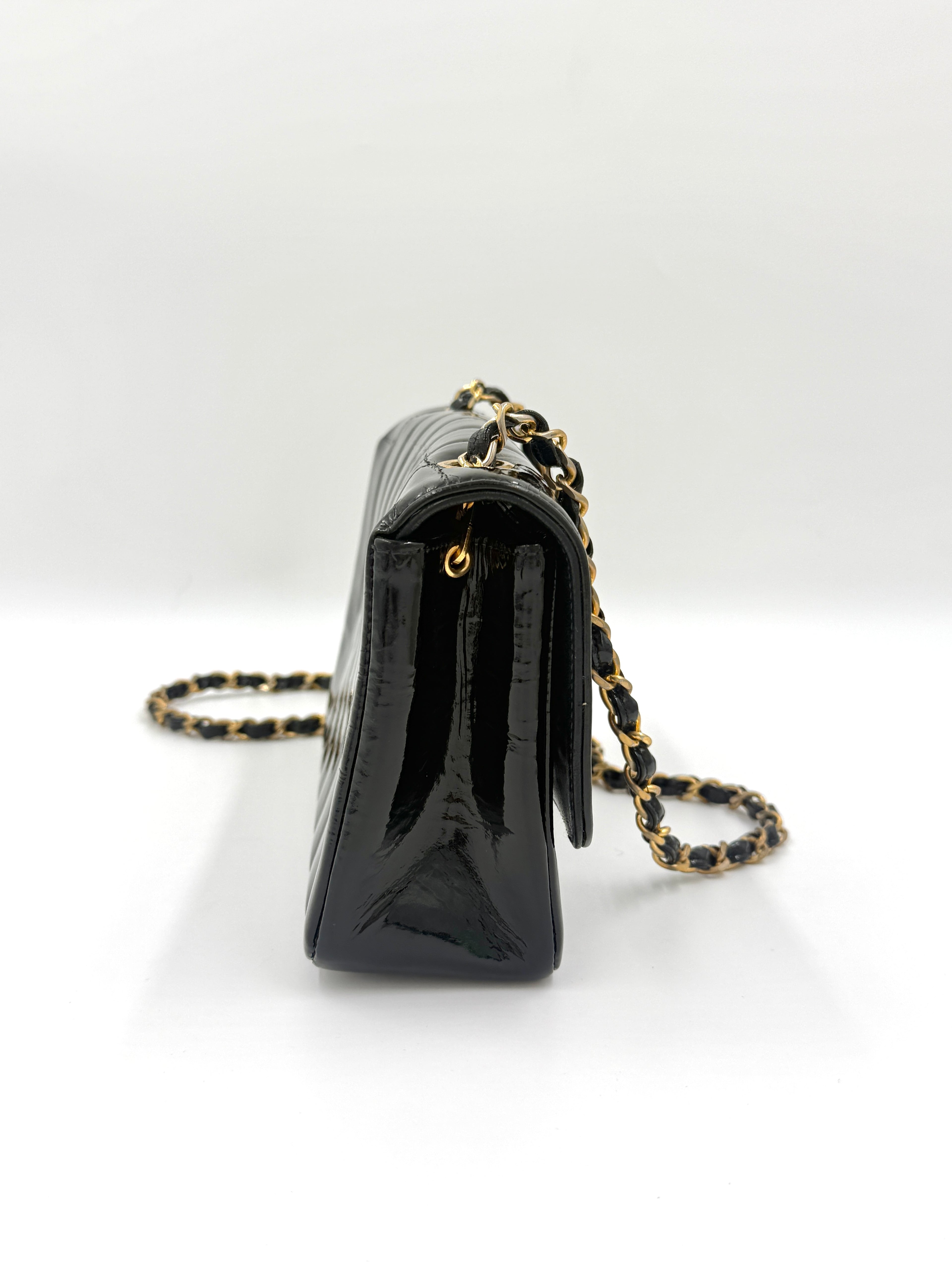 Pre-Owned Chanel Black Patent Leather Mademoiselle Bag - Authenticated