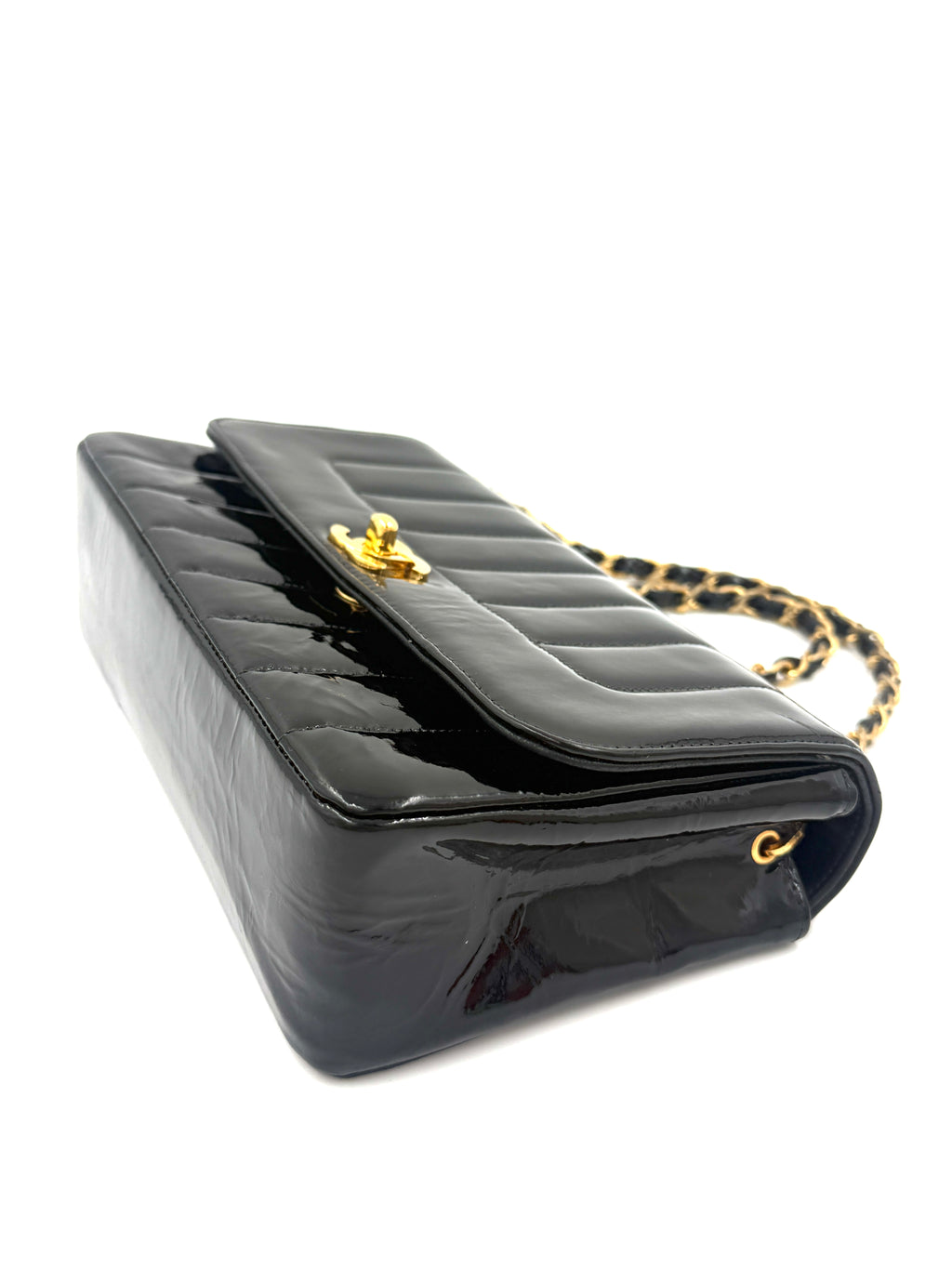 Pre-Owned Chanel Black Patent Leather Mademoiselle Bag - Authenticated