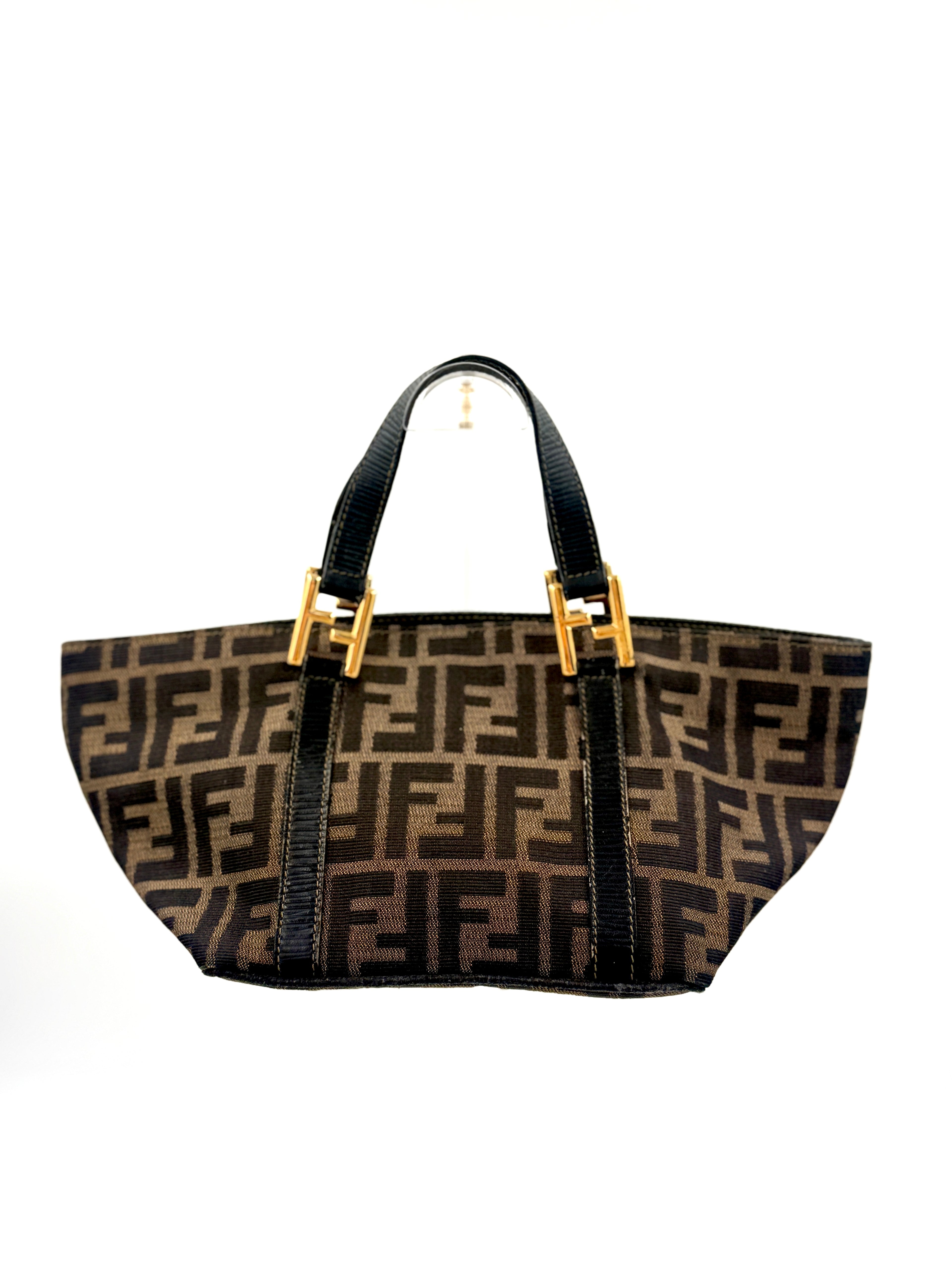 Pre-Owned Fendi Zucca Canvas Zip Tote - Authenticated