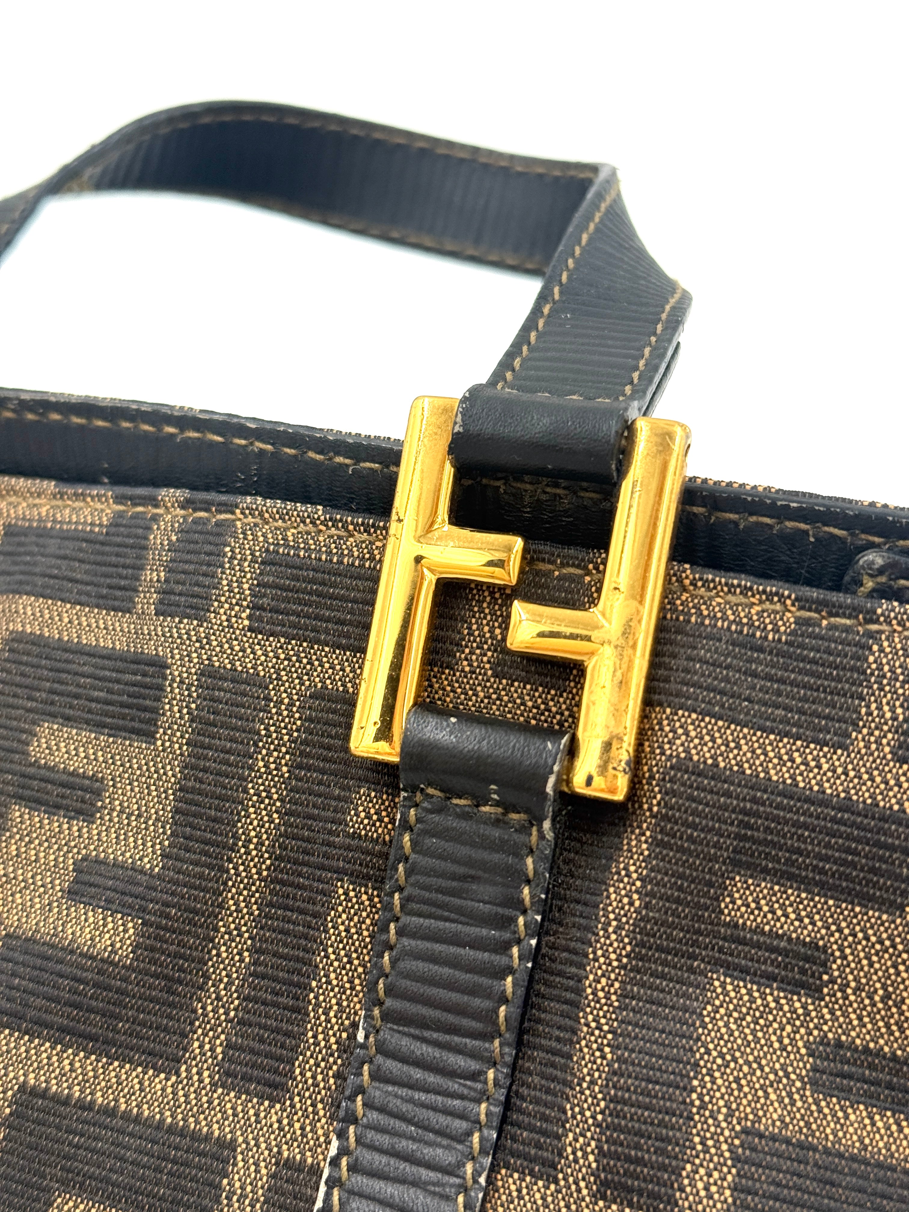 Pre-Owned Fendi Zucca Canvas Zip Tote - Authenticated