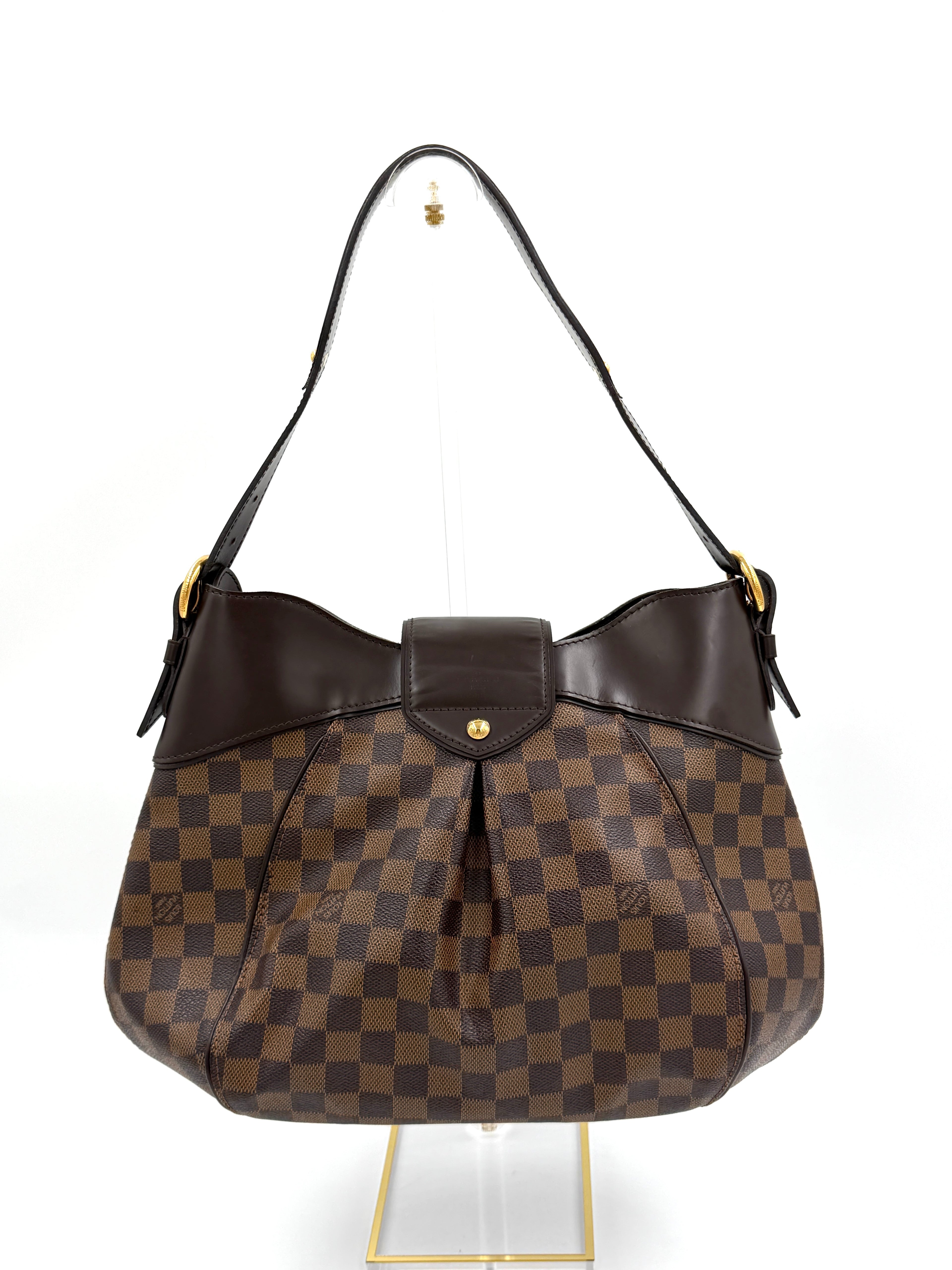 Pre-owned Louis Vuitton Sistina MM Damier Ebene Hobo Bag - Authenticated