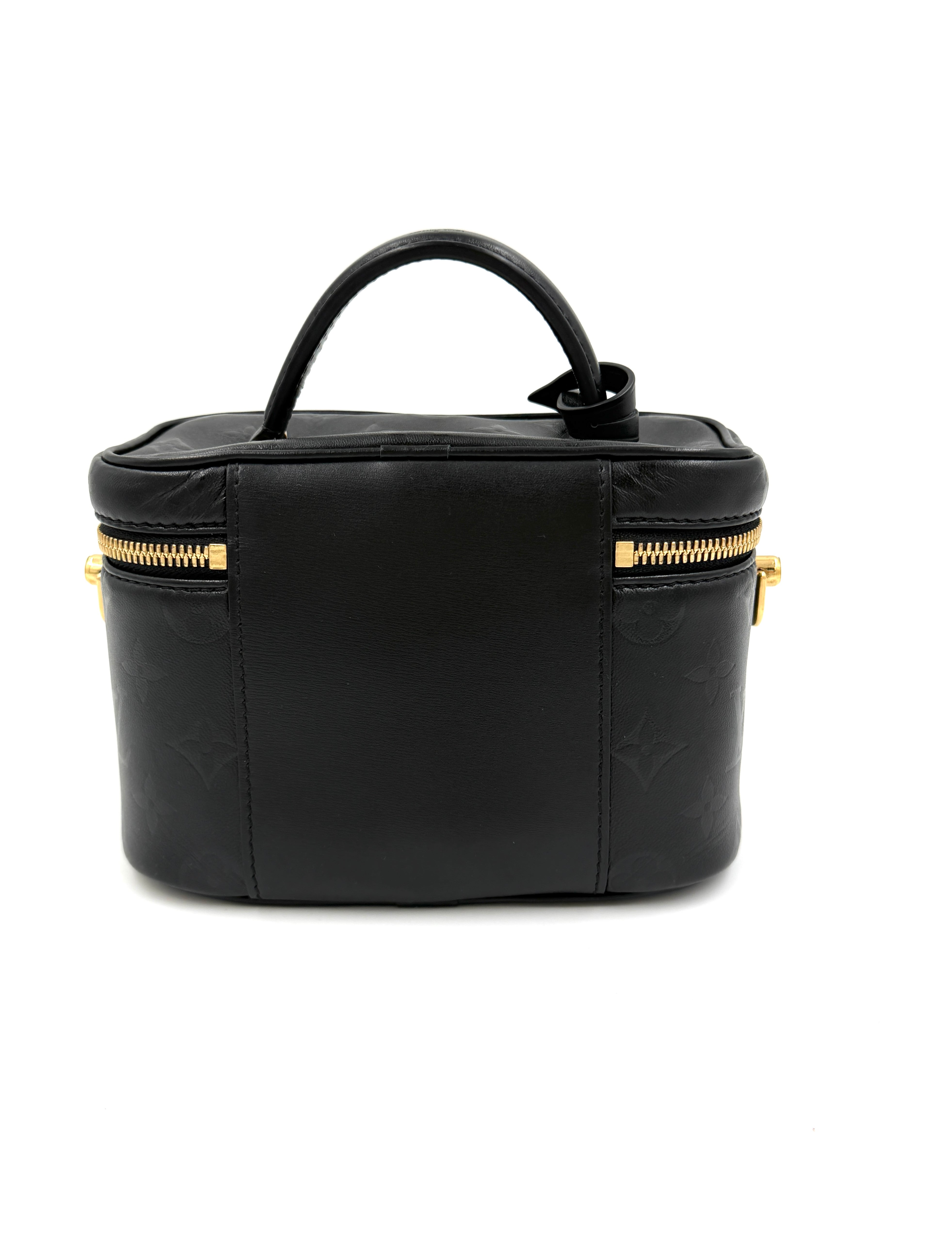 Pre-Owned Louis Vuitton Black Leather Vanity PM Like New - Authenticated