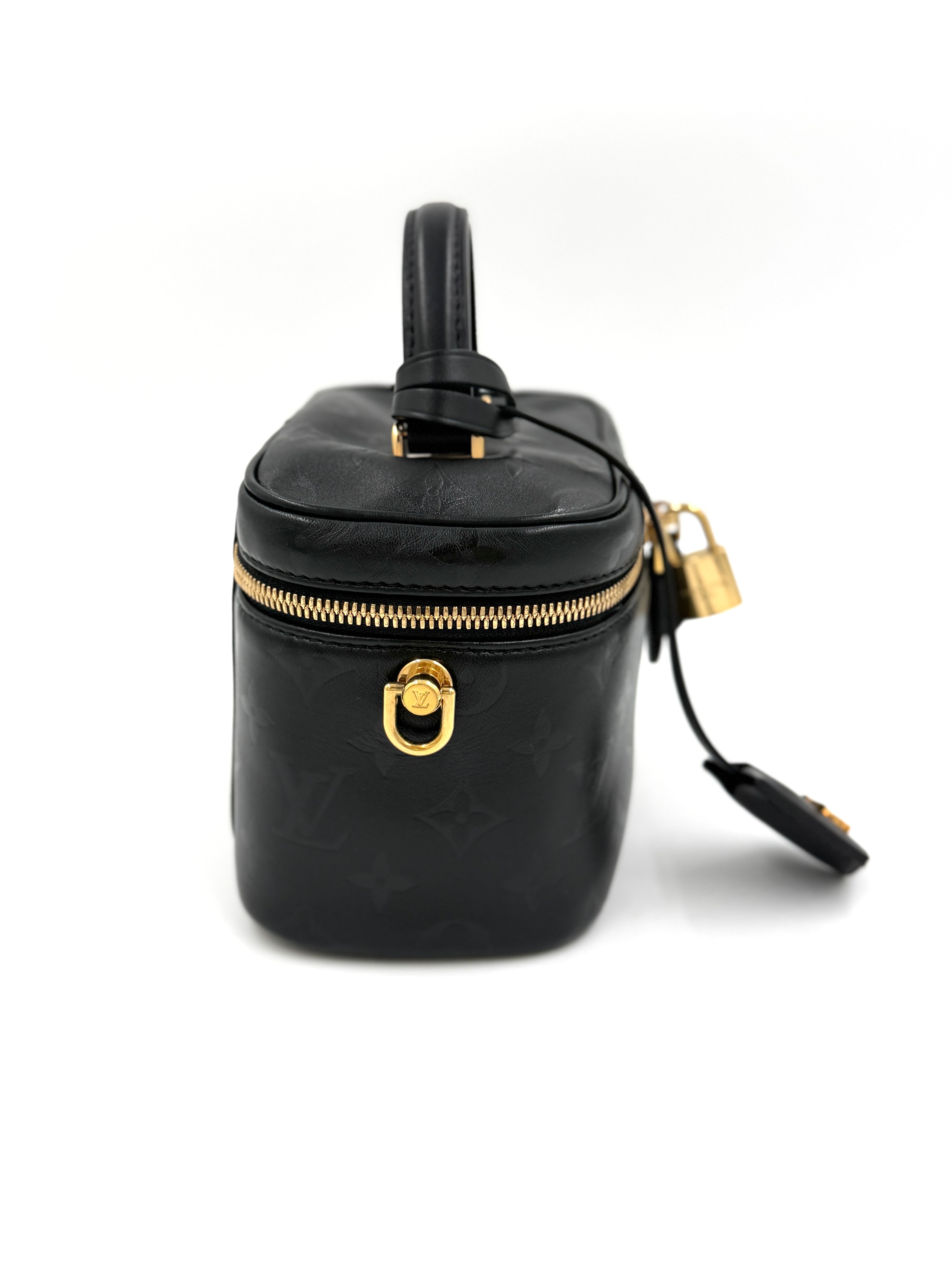 Pre-Owned Louis Vuitton Black Leather Vanity PM Like New - Authenticated
