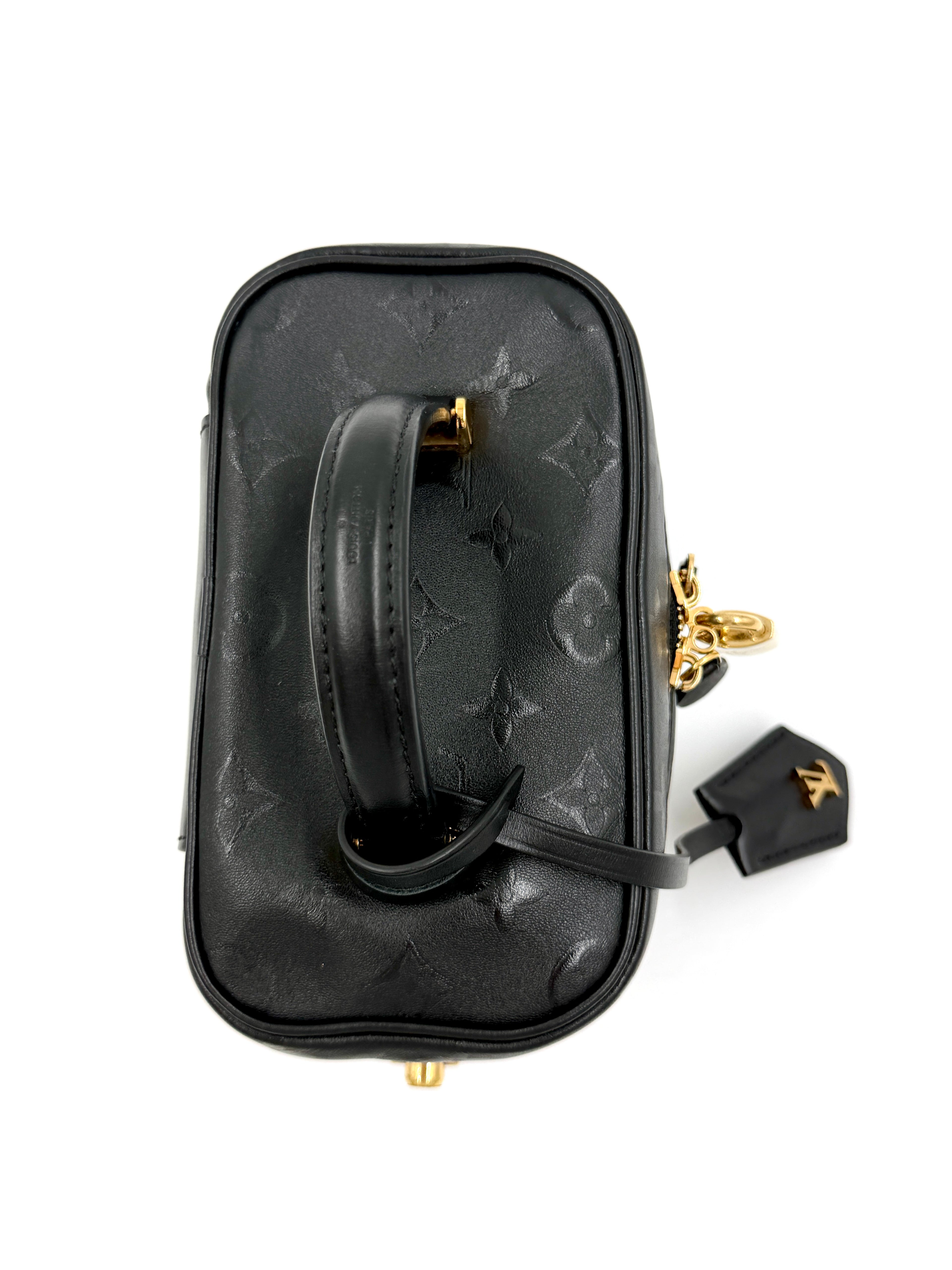 Pre-Owned Louis Vuitton Black Leather Vanity PM Like New - Authenticated