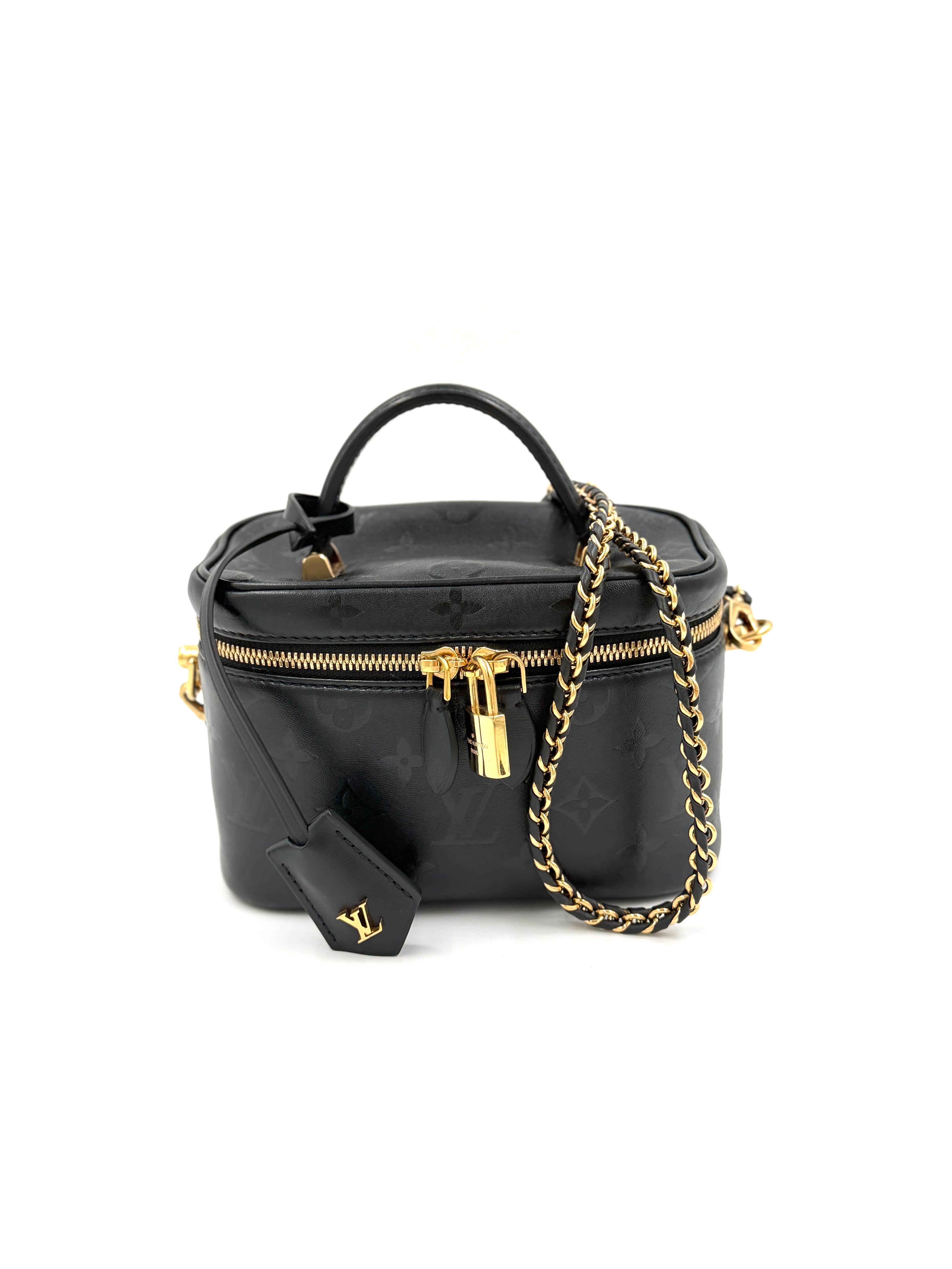 Pre-Owned Louis Vuitton Black Leather Vanity PM Like New - Authenticated