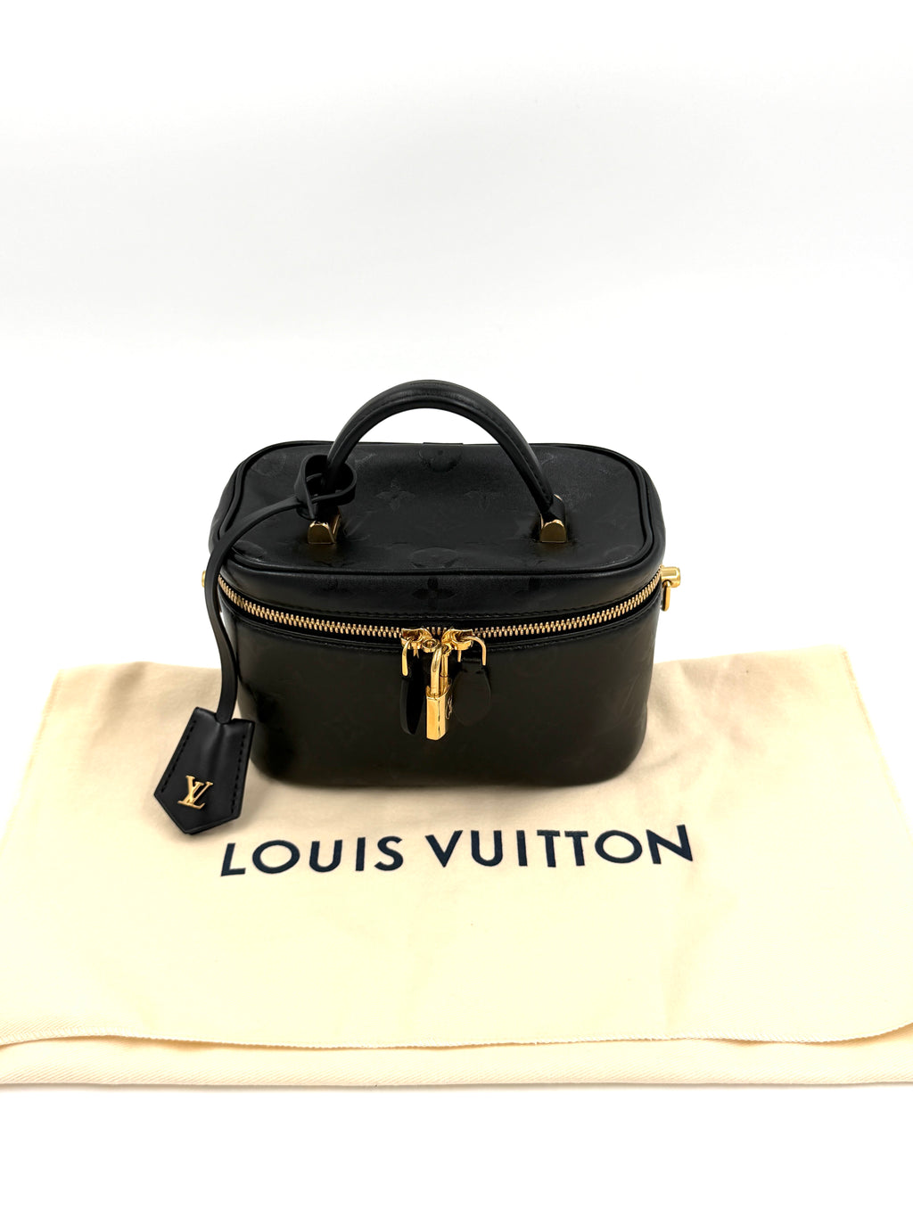 Pre-Owned Louis Vuitton Black Leather Vanity PM Like New - Authenticated