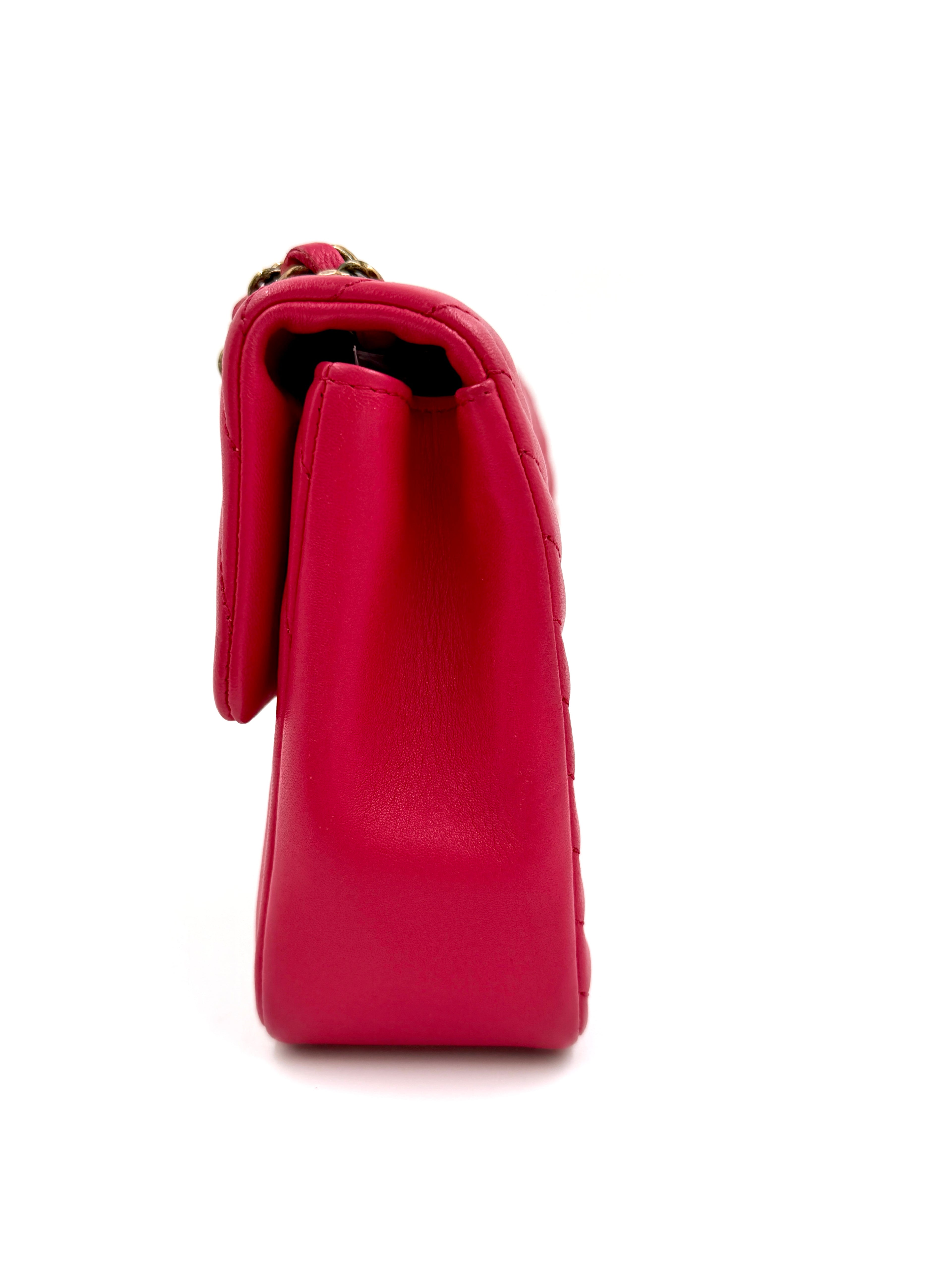 Pre-Owned Chanel Borse Romane Single Flap Red - Authenticated