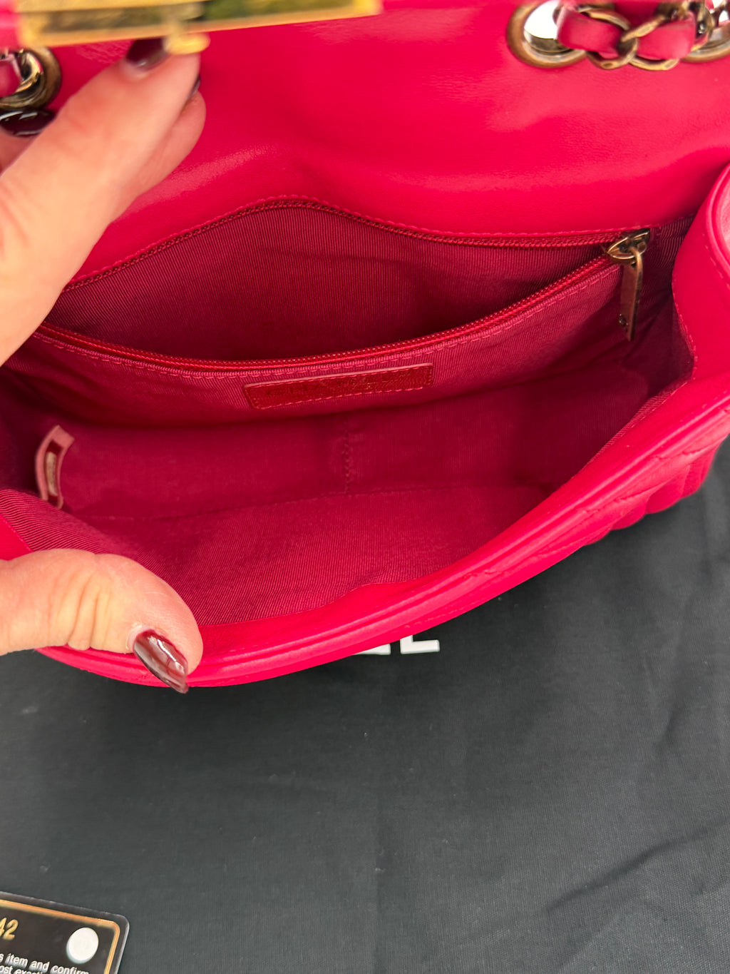 Pre-Owned Chanel Borse Romane Single Flap Red - Authenticated