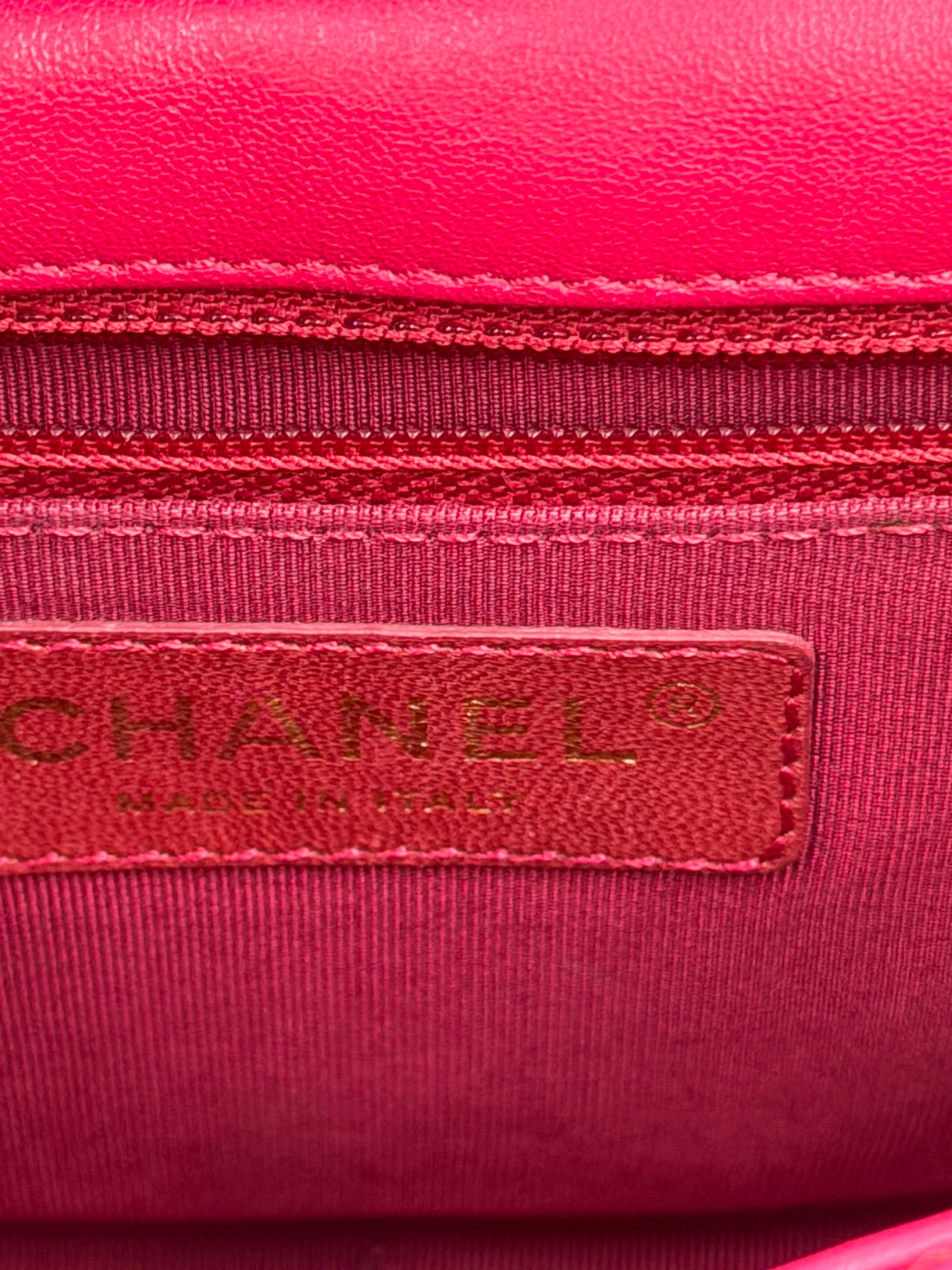 Pre-Owned Chanel Borse Romane Single Flap Red - Authenticated