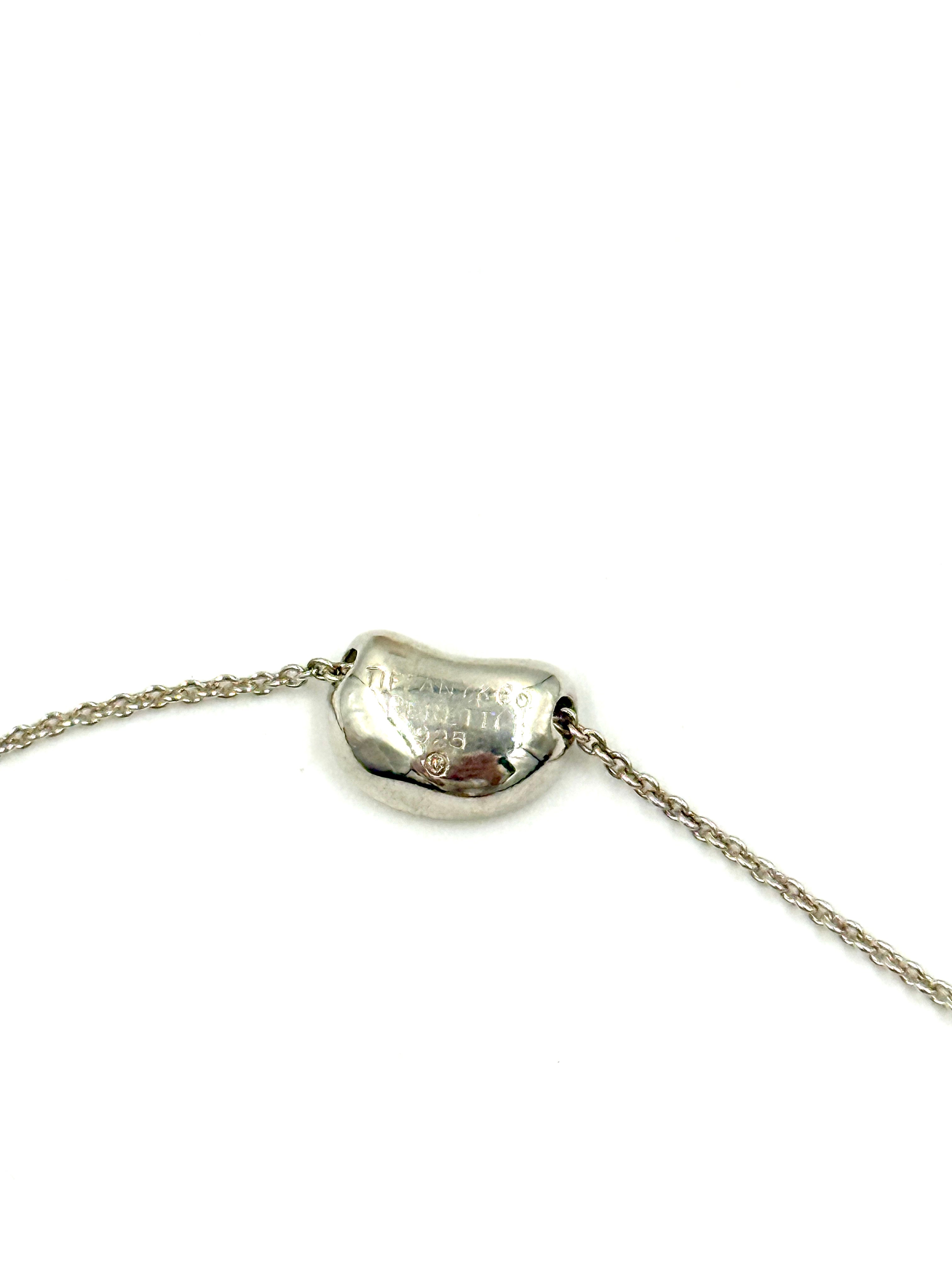 Pre-Owned Tiffany & Co Sterling Silver Elsa Peretti Bean Necklace 9mm - Authenticated