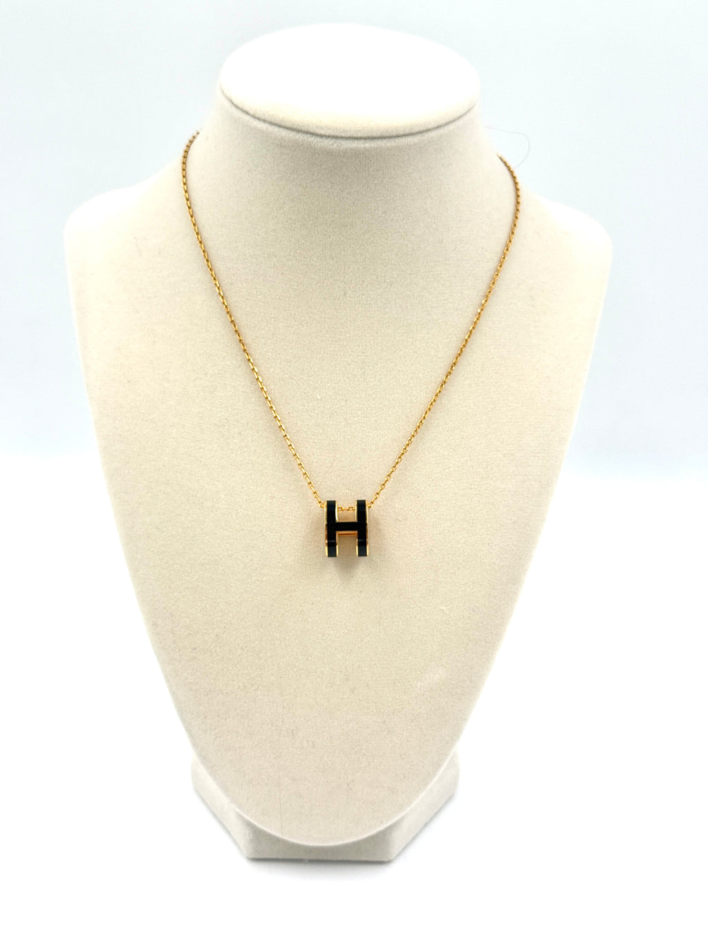 Pre-Owned Hermès Pop H Pendant Necklace Regular Size Black - Authenticated