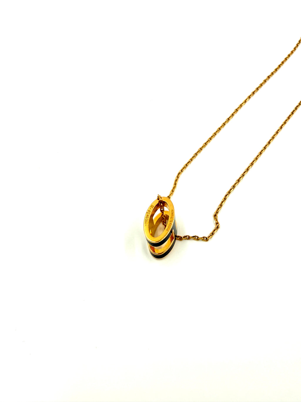 Pre-Owned Hermès Pop H Pendant Necklace Regular Size Black - Authenticated