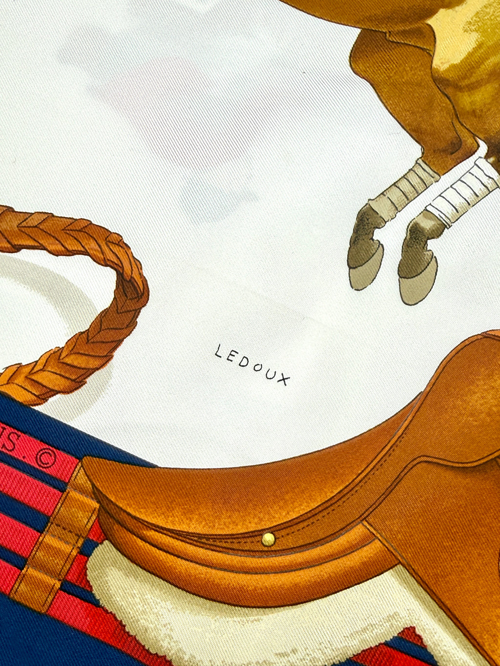 Pre-Owned Hermès Silk Scarf "Jumping" by Philippe Ledoux