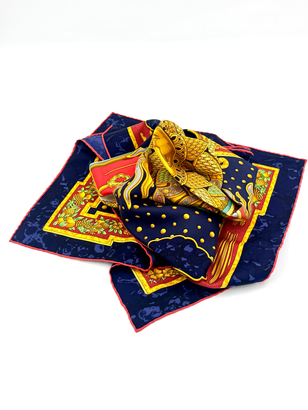 Pre-Owned Hermès Vintage Silk Scarf "Carpe Diem" by Joachim Metz - Authenticated