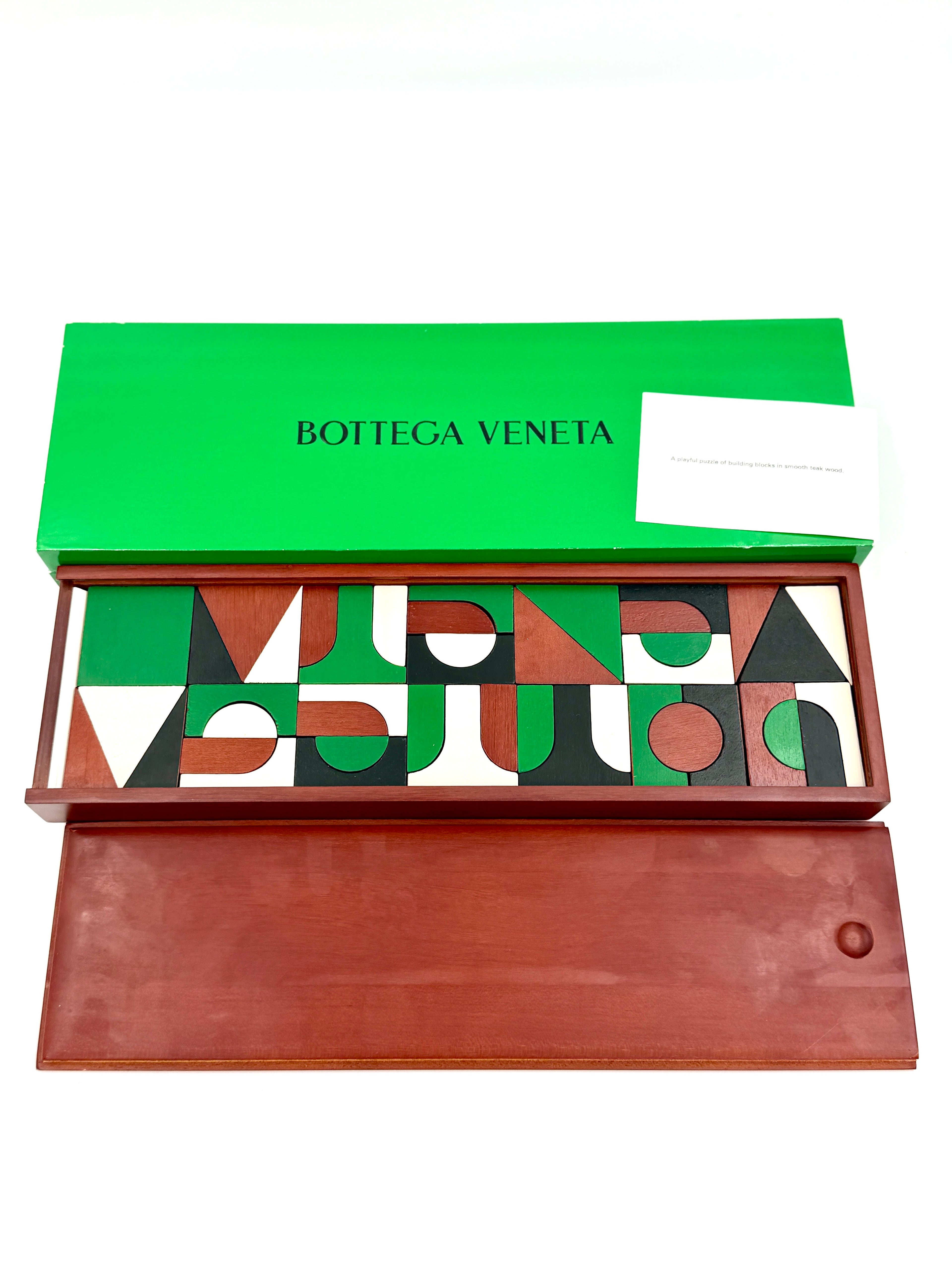 Pre-owned Bottega Veneta Wooden Building Block Puzzle Objet d'Art