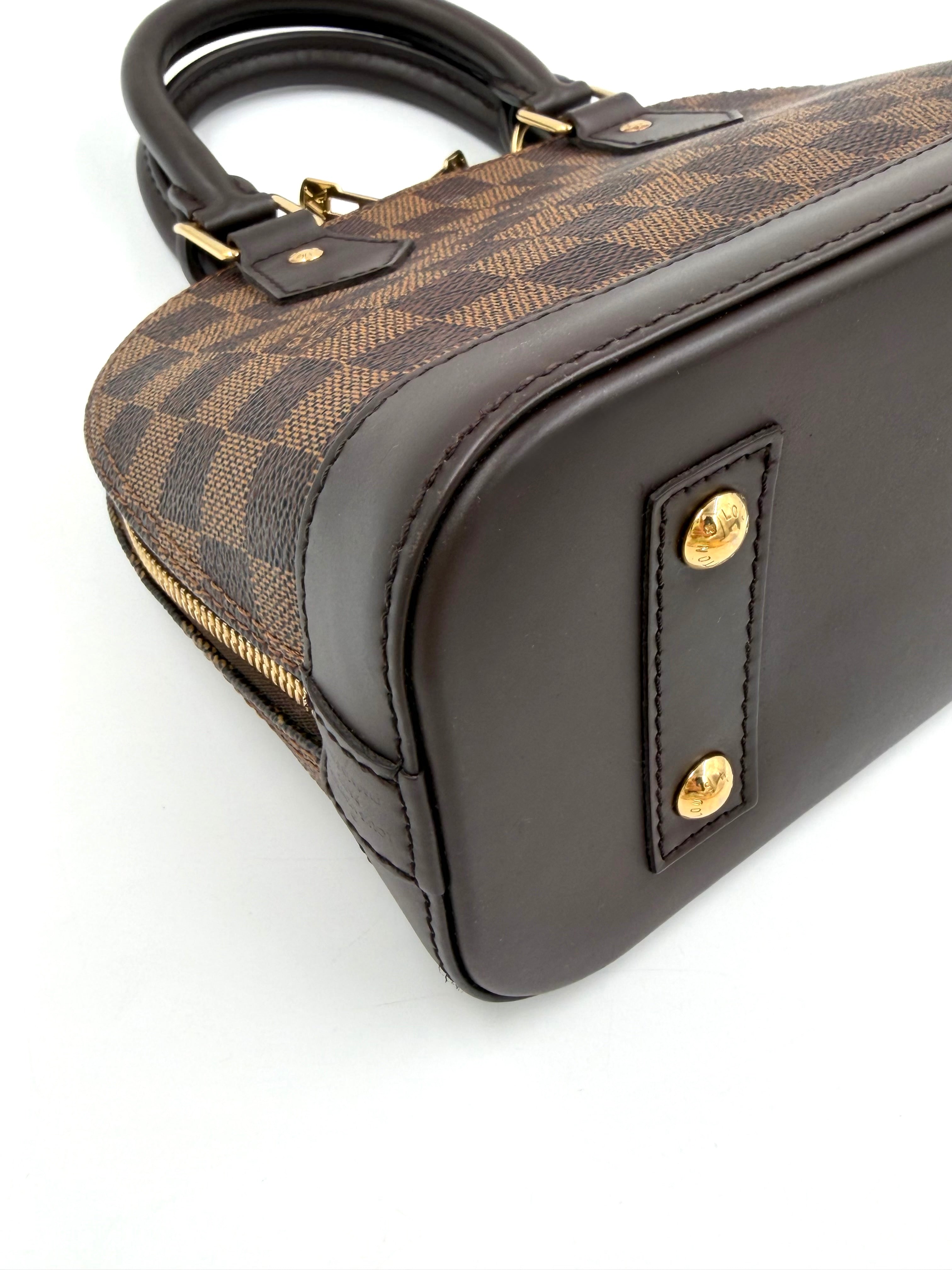 Pre-owned Louis Vuitton Damier Ebene Alma BB - Authenticated