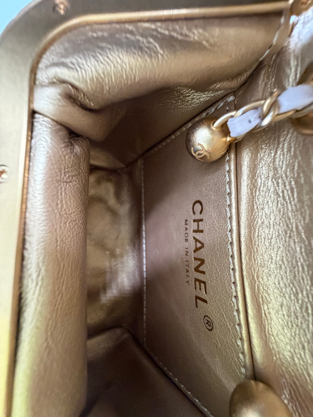 Pre-Owned Chanel "My Crush" Vanity Bag Lilac Gold Hardware - Authenticated