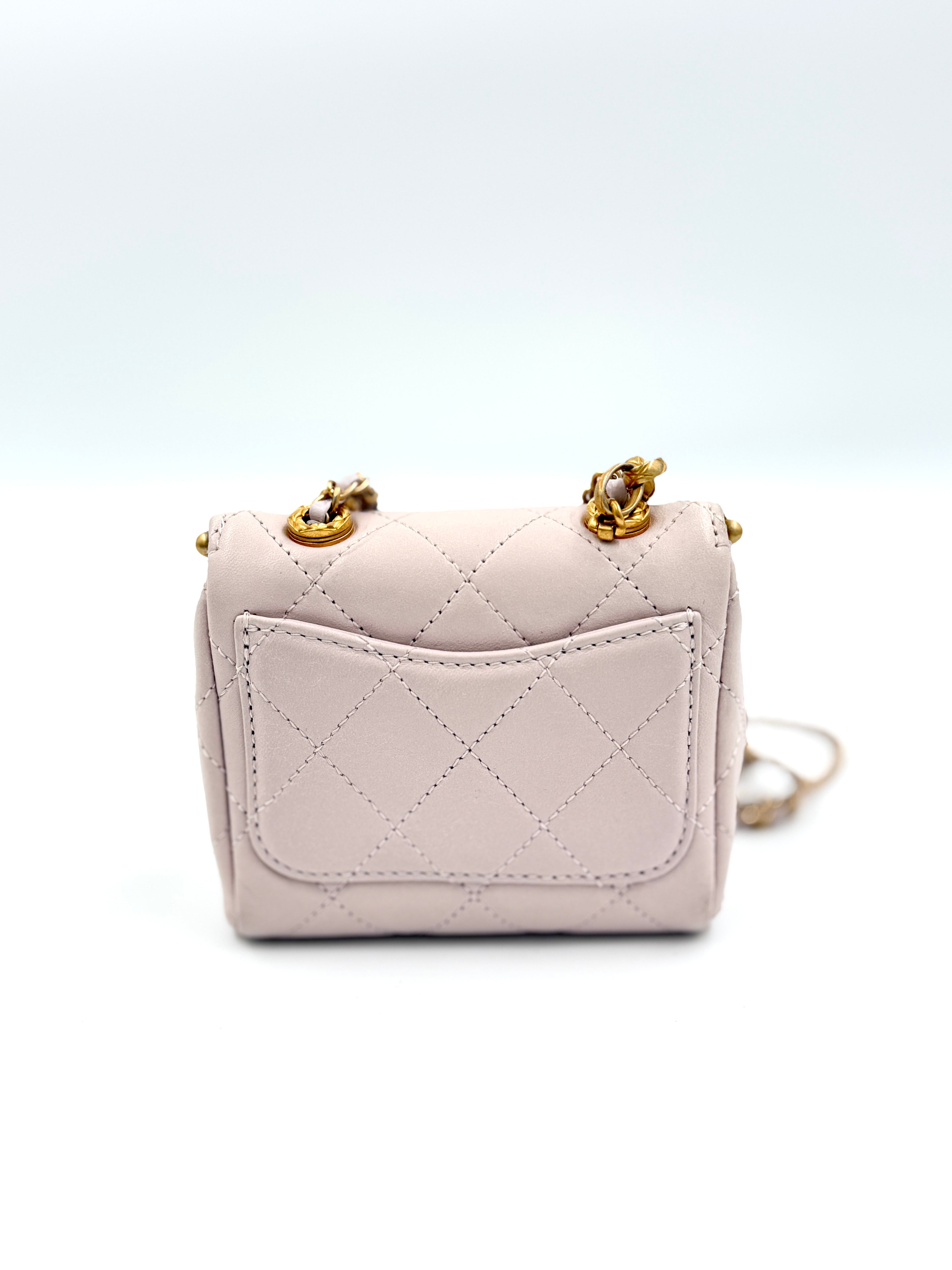 Pre-Owned Chanel "My Crush" Vanity Bag Lilac Gold Hardware - Authenticated