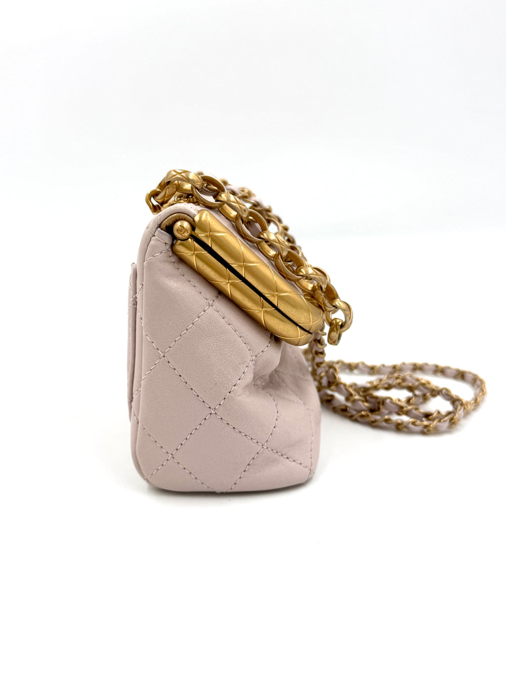 Pre-Owned Chanel "My Crush" Vanity Bag Lilac Gold Hardware - Authenticated