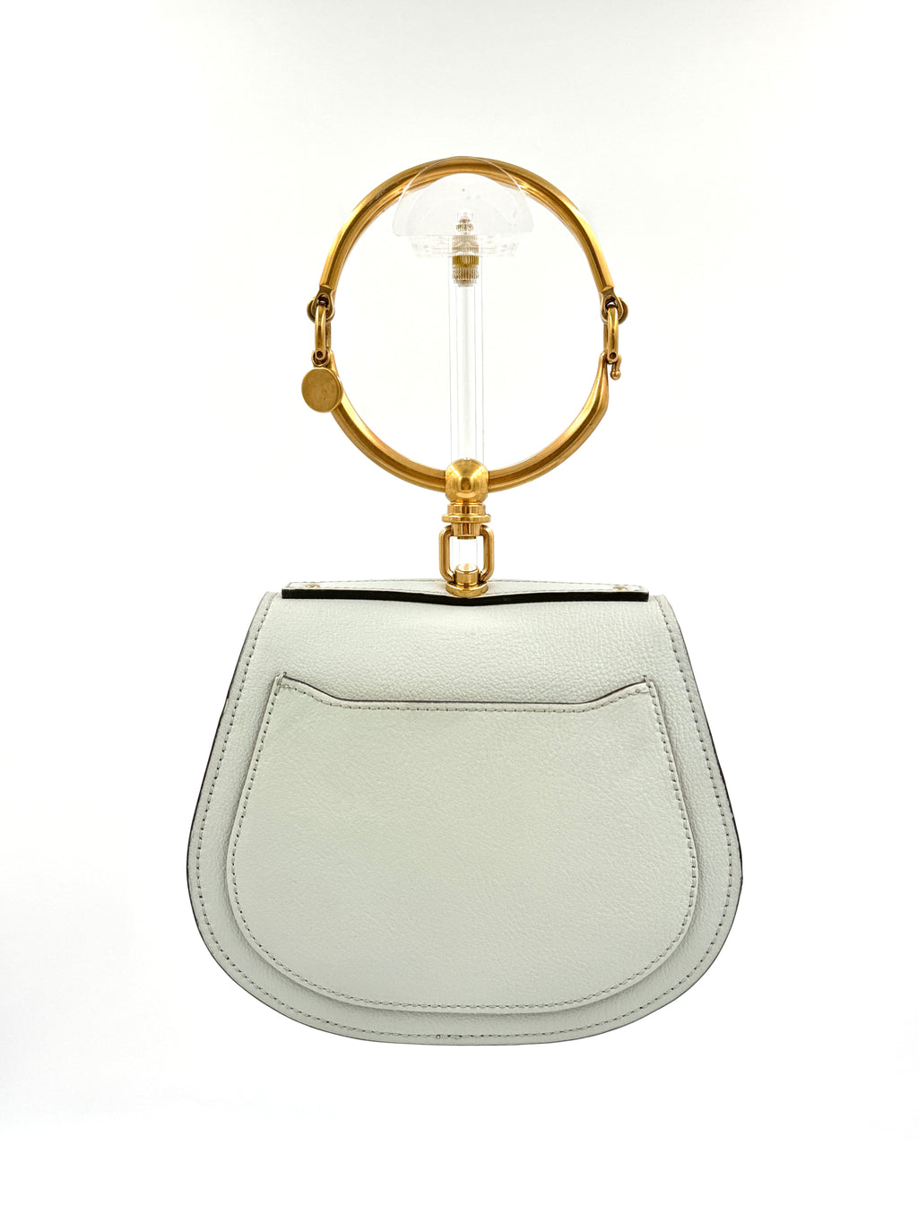 Pre-Owned CHLOE Grey Leather/Suede  Nile Bracelet Bag - Authenticated