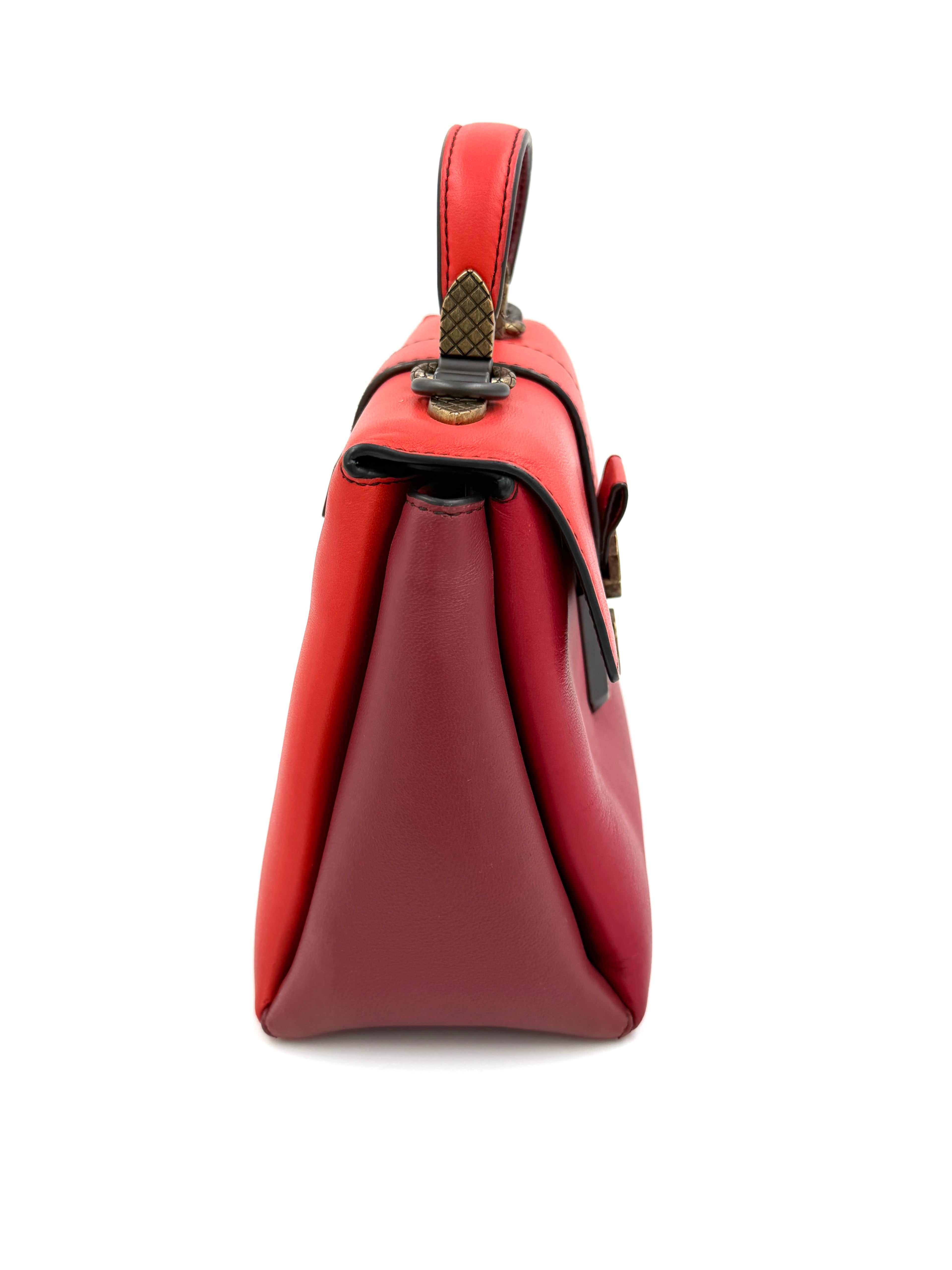 Pre-Owned Bottega Veneta Piazza Bicolor Leather Handbag - Authenticated