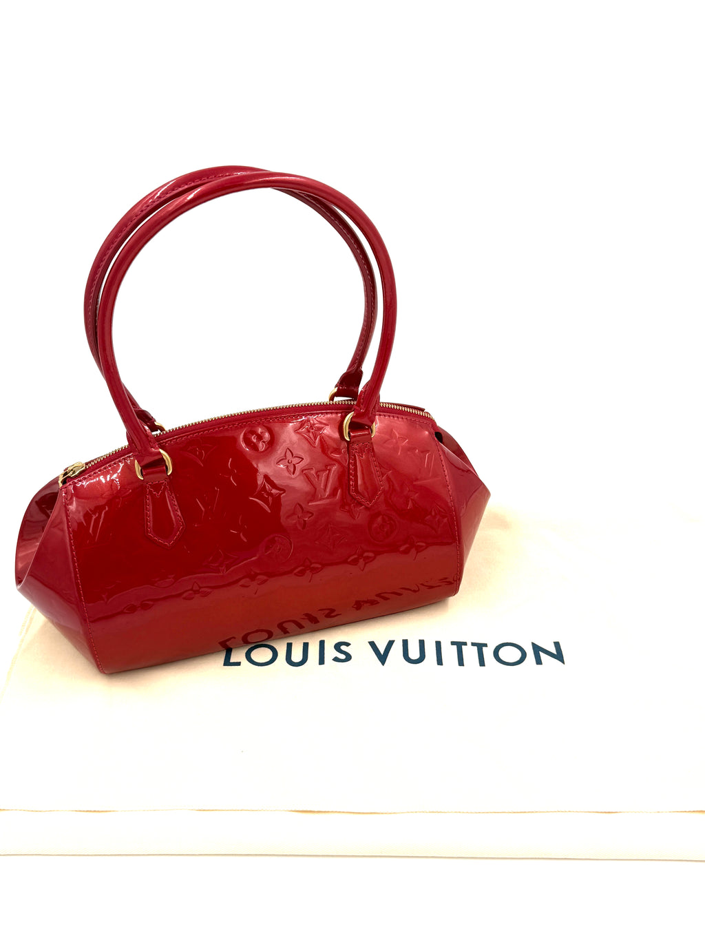 Pre-Owned LOUIS VUITTON Vernis Sherwood PM Pomme D'Amour - Authenticated