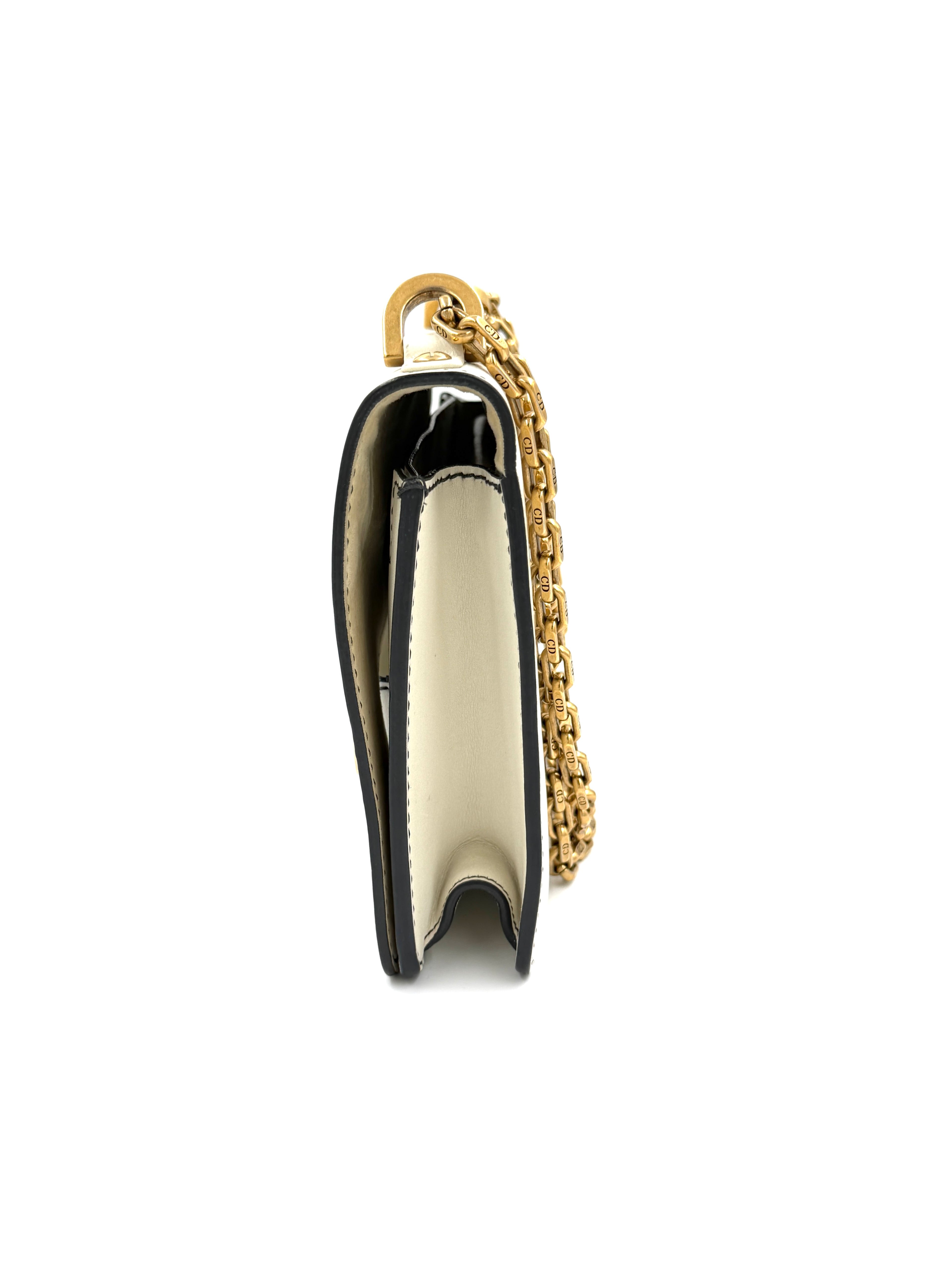 Pre-Owned Christian Dior J'adior Shoulder/Clutch Bag with Chain Strap Ivory - Authenticated