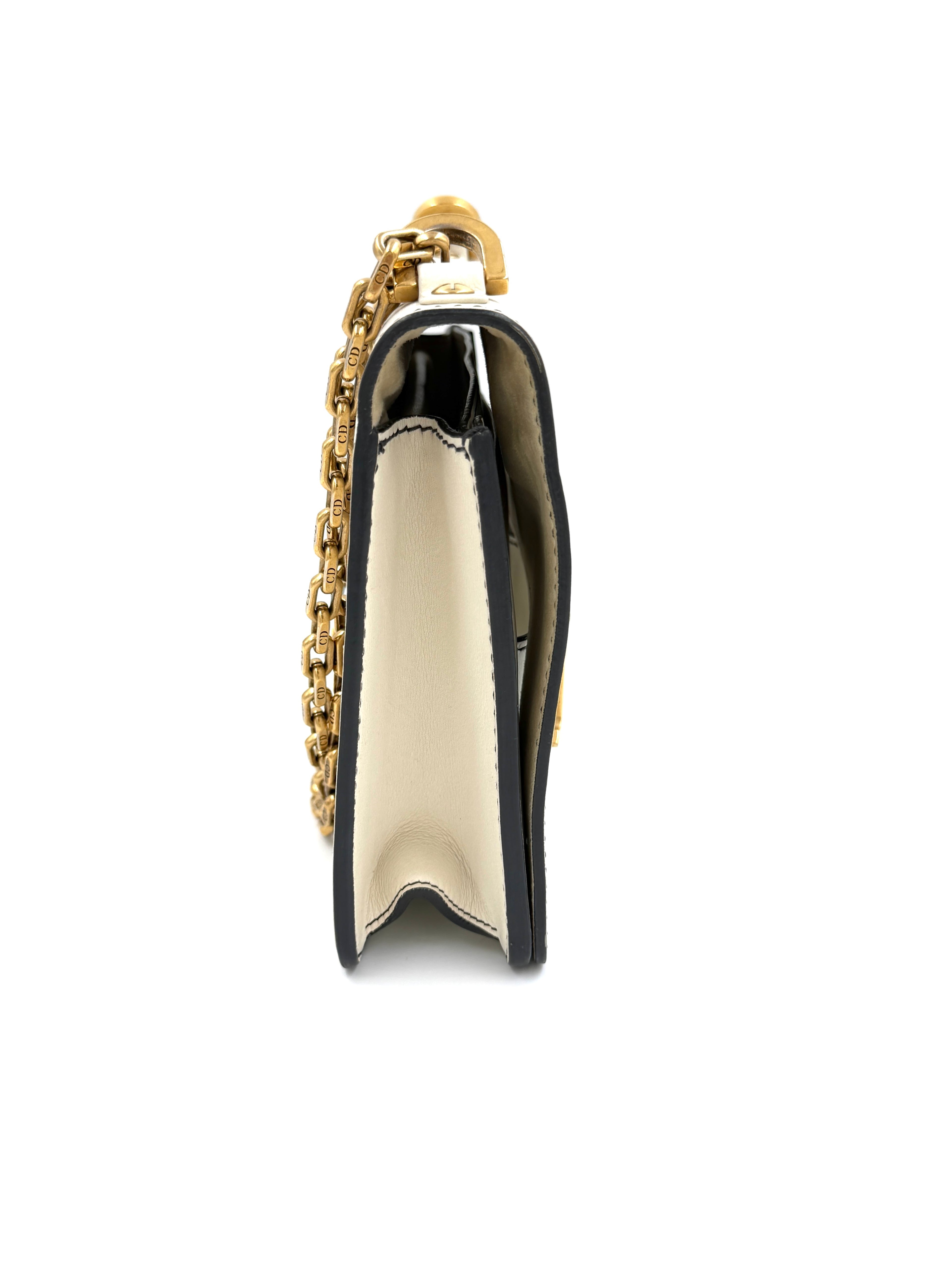 Pre-Owned Christian Dior J'adior Shoulder/Clutch Bag with Chain Strap Ivory - Authenticated