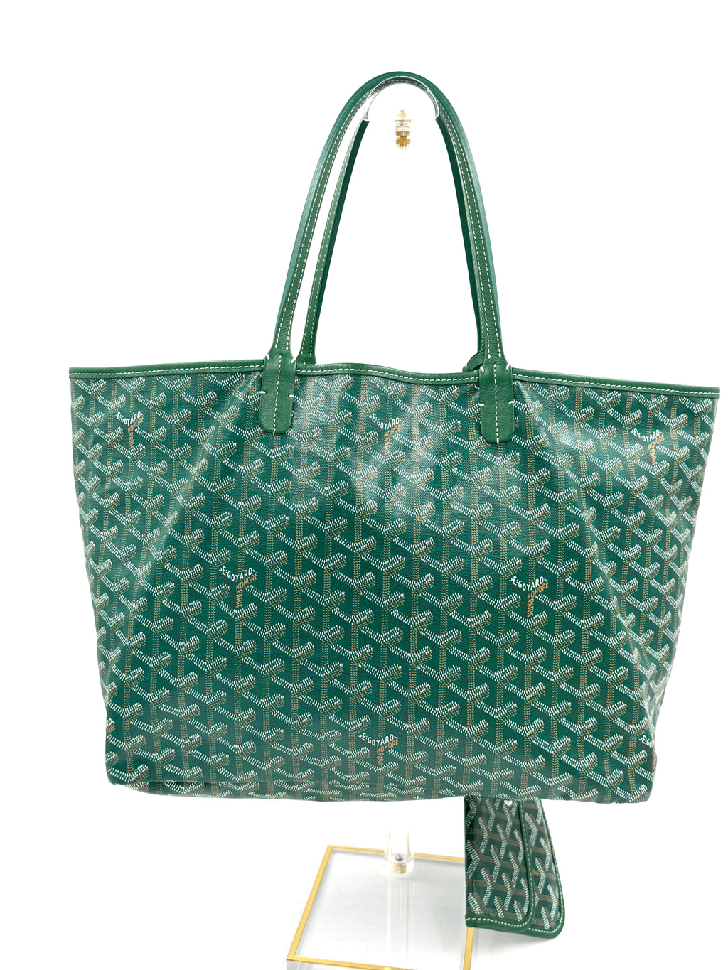 Pre-Owned Goyard Green Saint Louis Tote Coated Canvas PM - Authenticated