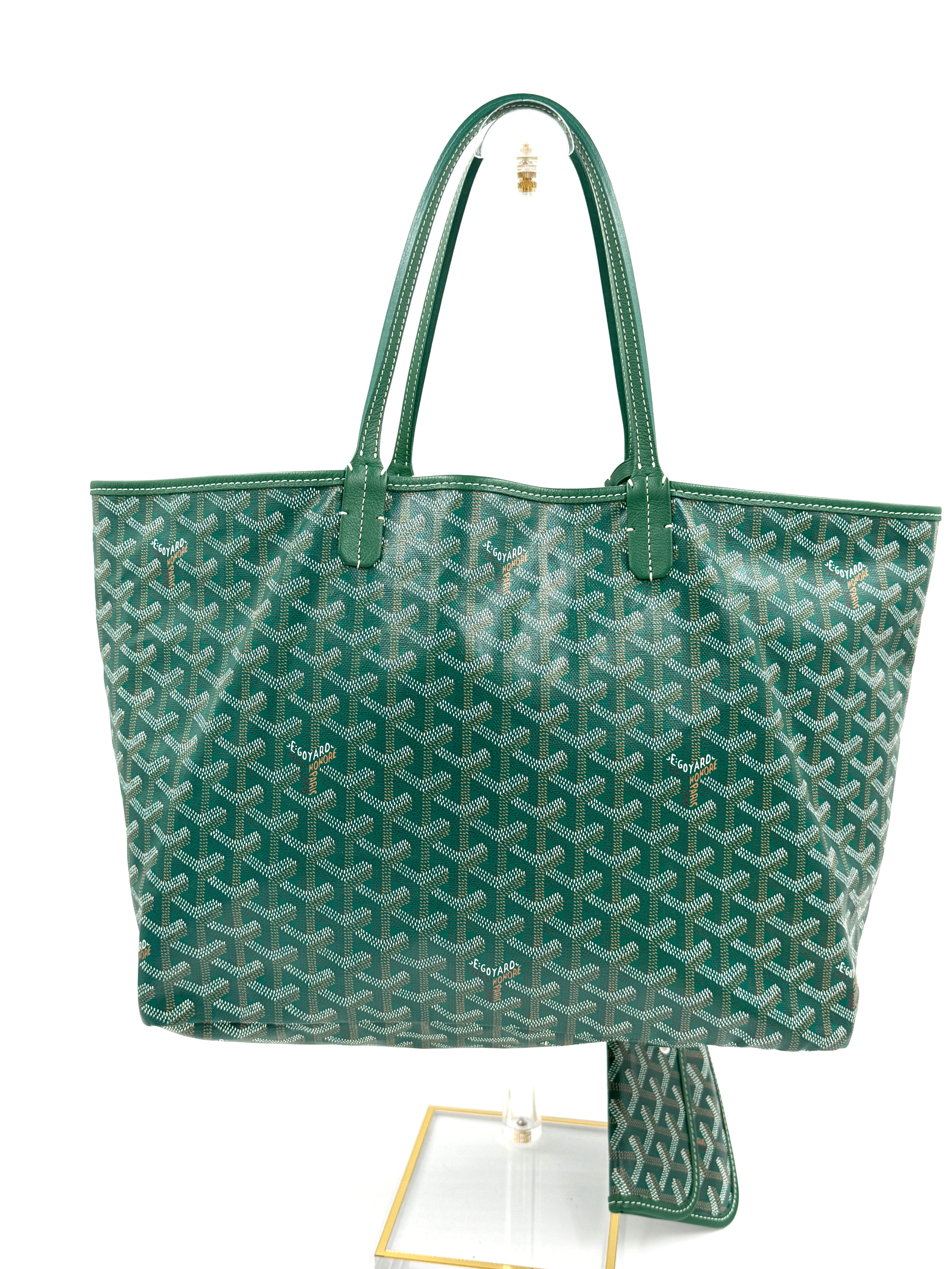 Pre-Owned Goyard Green Saint Louis Tote Coated Canvas PM - Authenticated