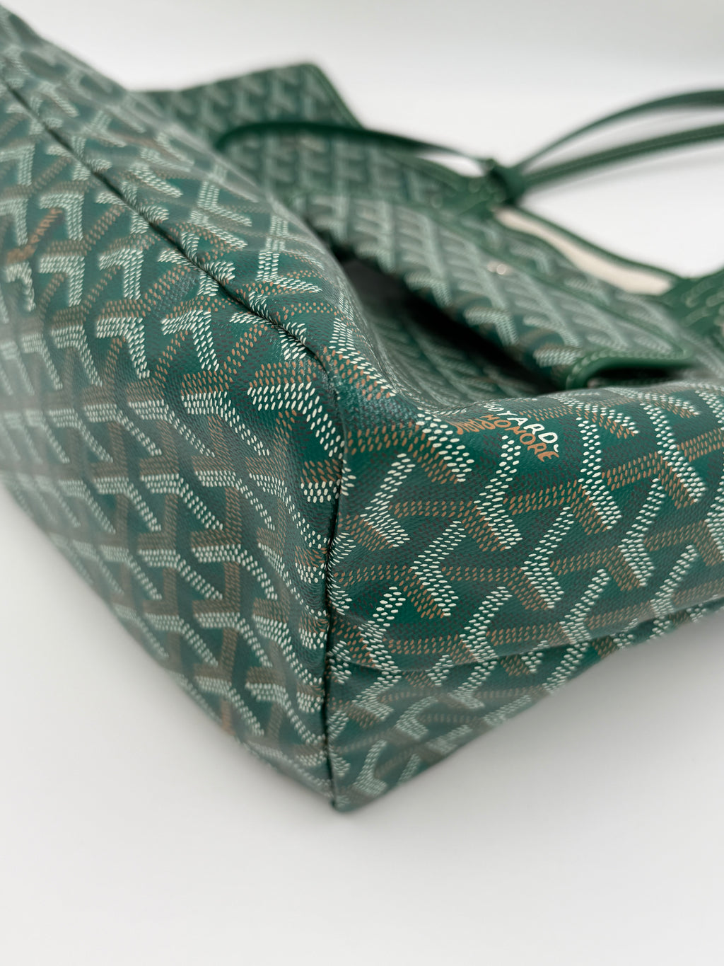 Pre-Owned Goyard Green Saint Louis Tote Coated Canvas PM - Authenticated