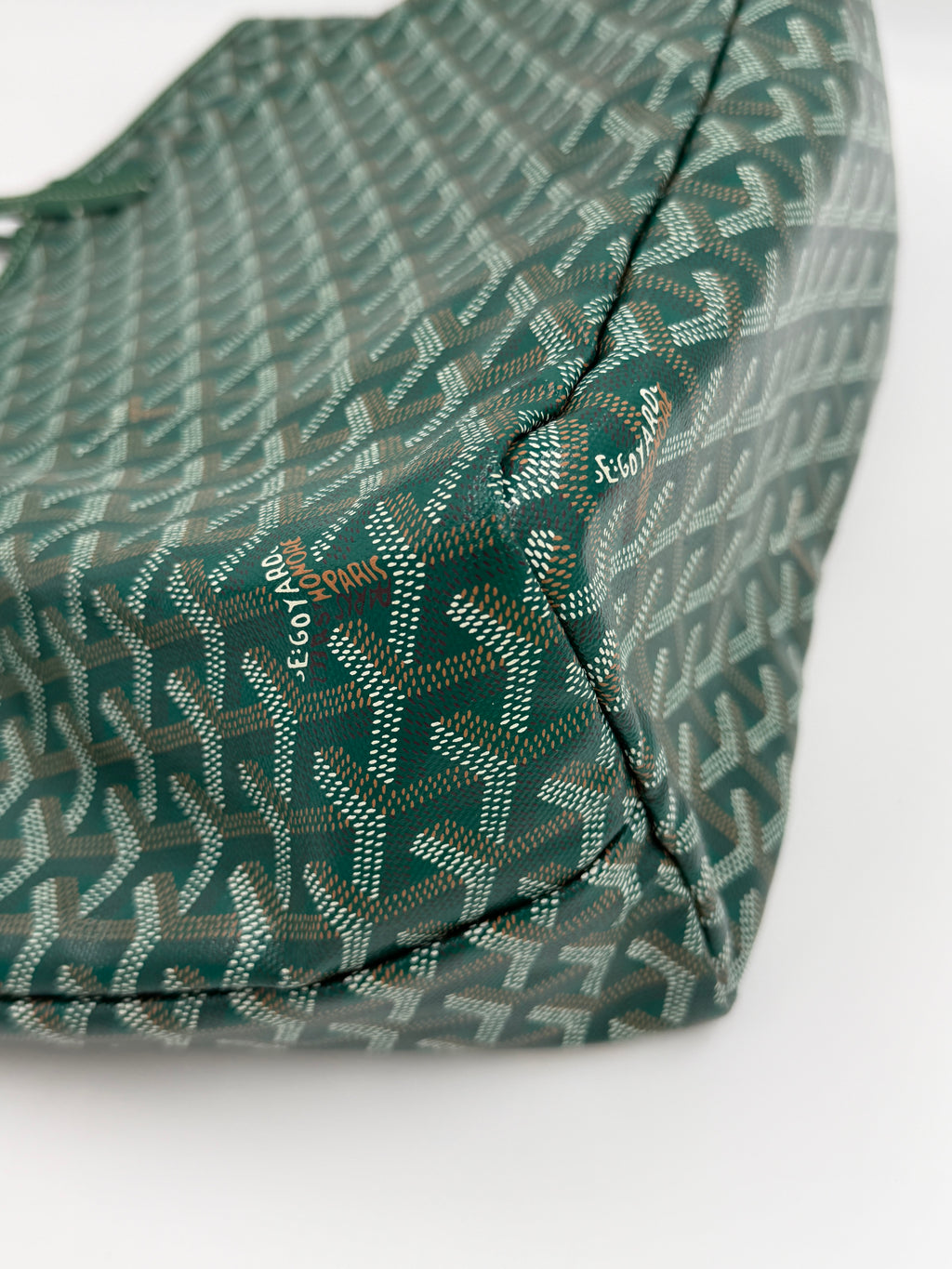 Pre-Owned Goyard Green Saint Louis Tote Coated Canvas PM - Authenticated