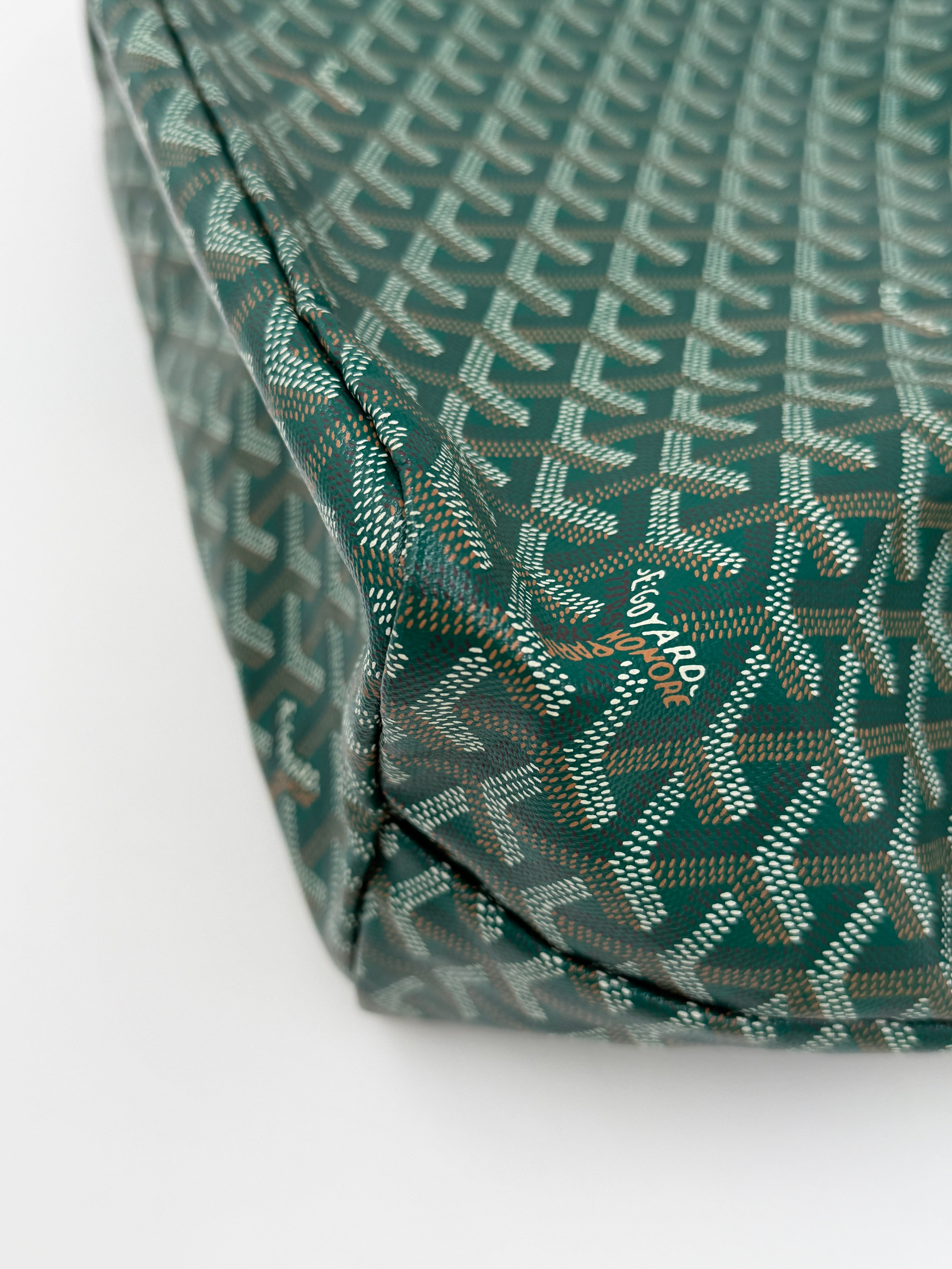 Pre-Owned Goyard Green Saint Louis Tote Coated Canvas PM - Authenticated