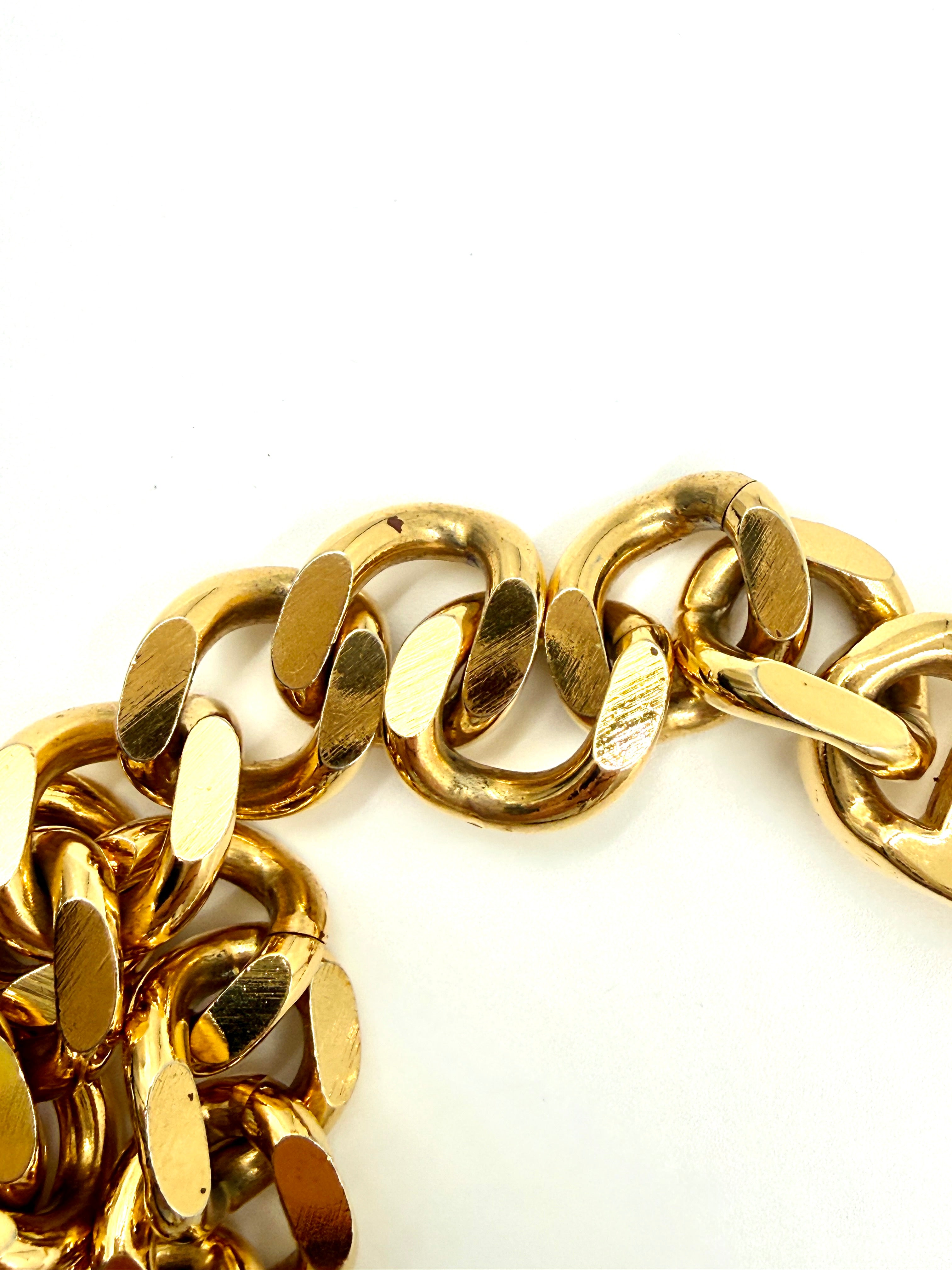 Pre-Owned CHANEL Rue Cambon Medallion Gold Chain Belt - Authenticated