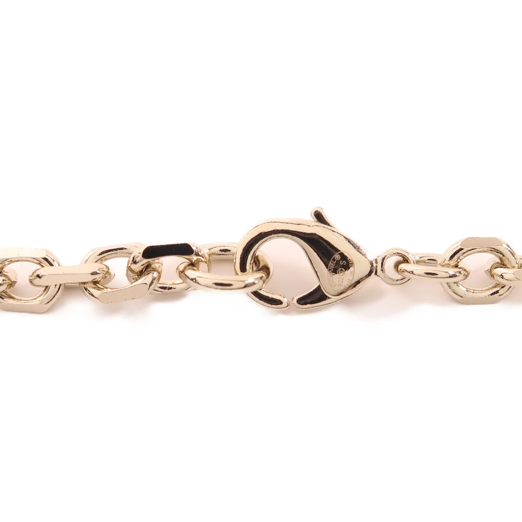 Pre-Owned Chanel  Faux Pearl CC Perfume Bottle Locket Long Pendant Necklace - Authenticated