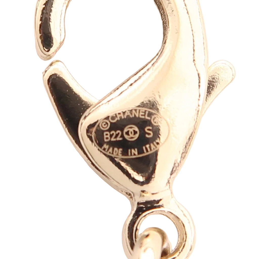 Pre-Owned Chanel  Faux Pearl CC Perfume Bottle Locket Long Pendant Necklace - Authenticated
