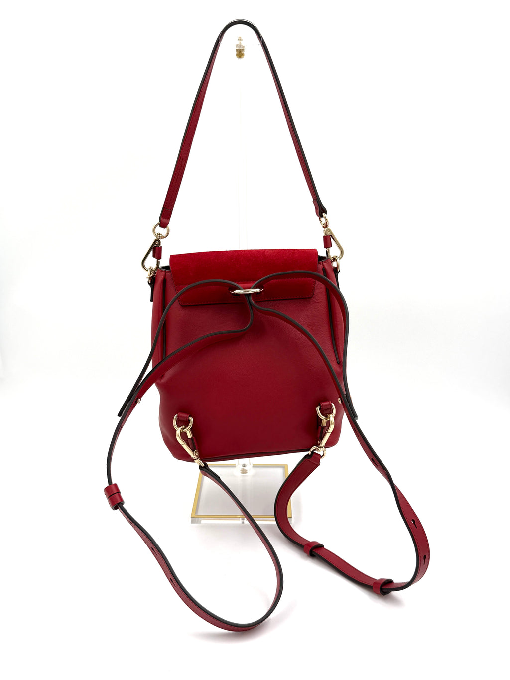 Pre-Owned Chloé Faye Small Backpack Calfskin Leather and Suede - Authenticated
