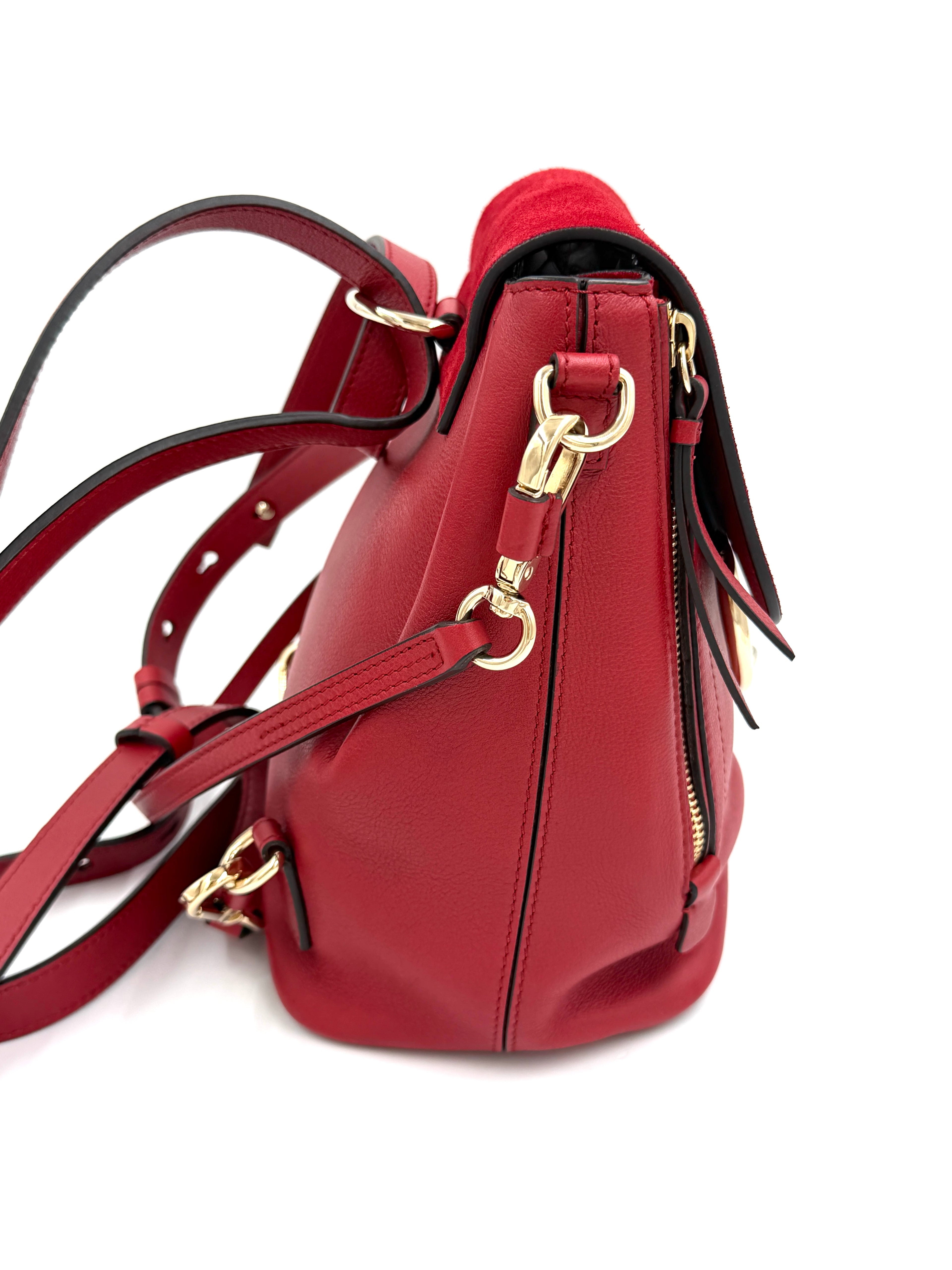 Pre-Owned Chloé Faye Small Backpack Calfskin Leather and Suede - Authenticated