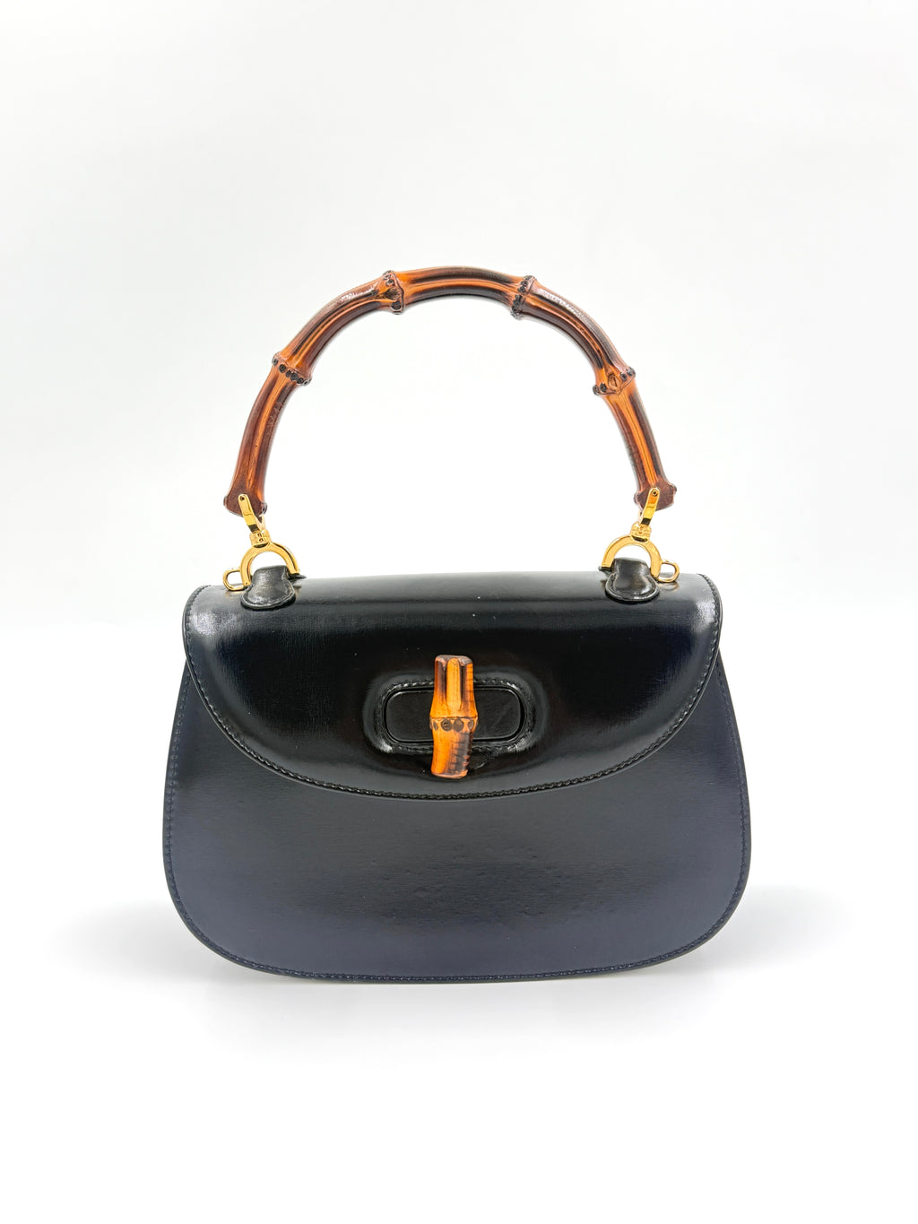 Pre-Owned Gucci Black 1947 Bamboo Handle Small - Authenticated