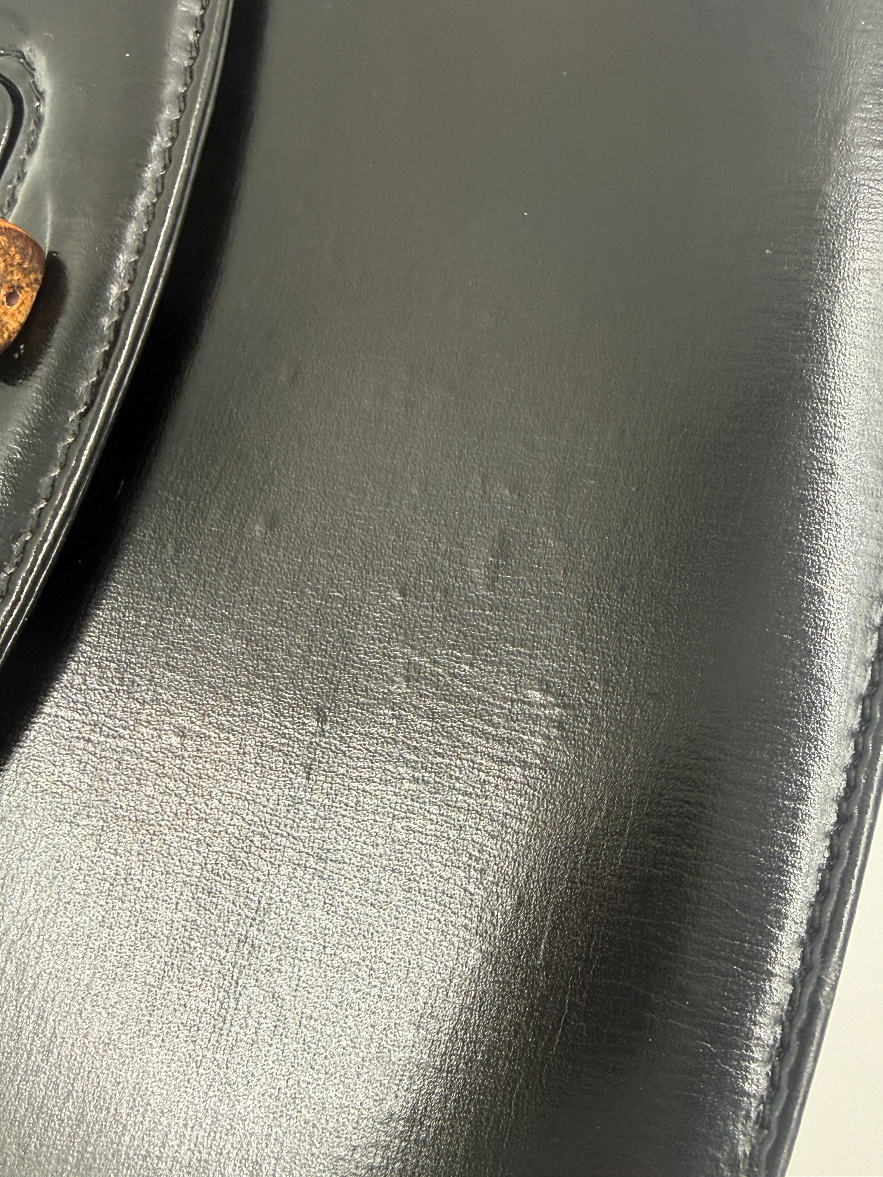 Pre-Owned Gucci Black 1947 Bamboo Handle Small - Authenticated