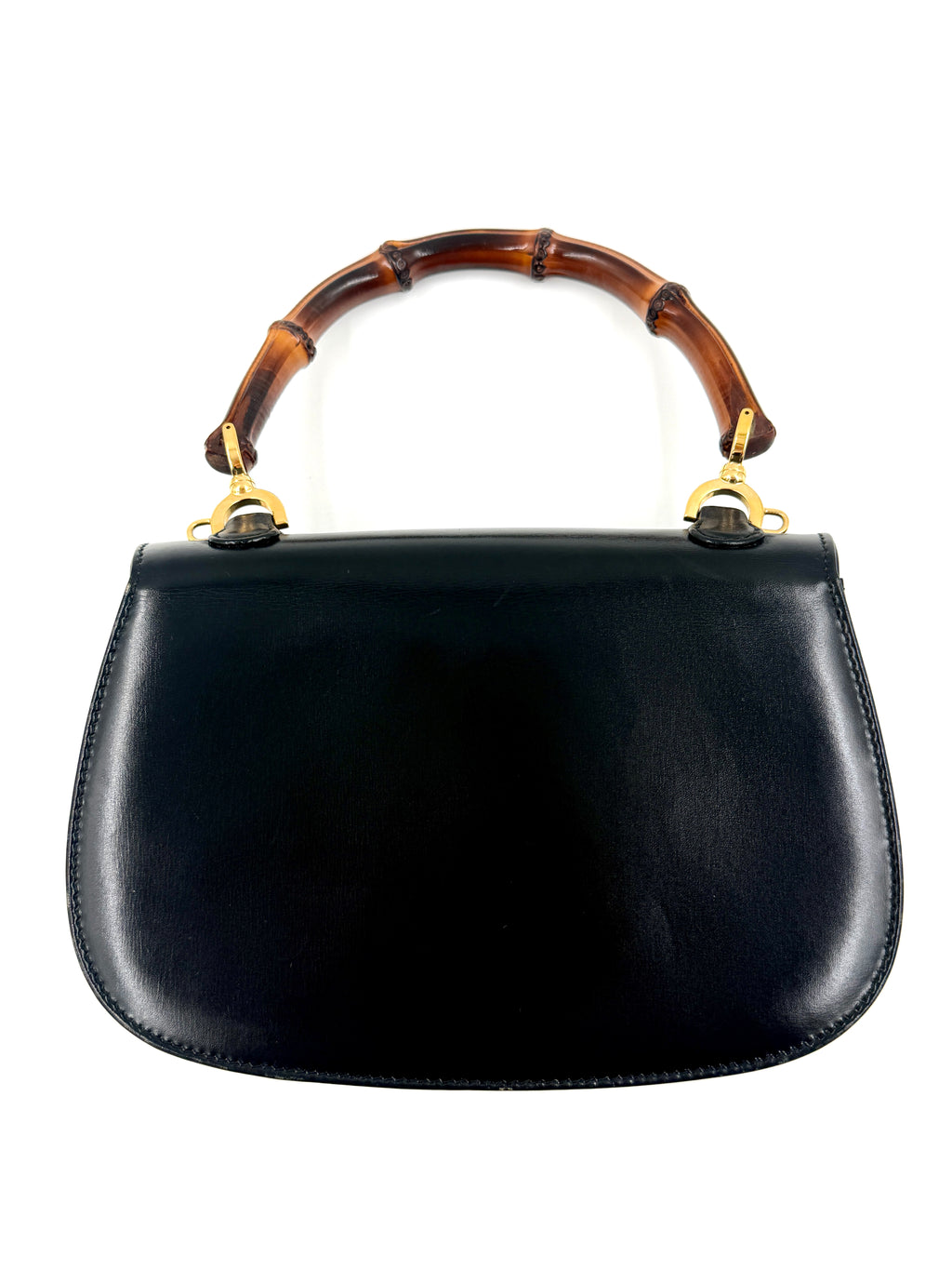 Pre-Owned Gucci Black 1947 Bamboo Handle Small - Authenticated
