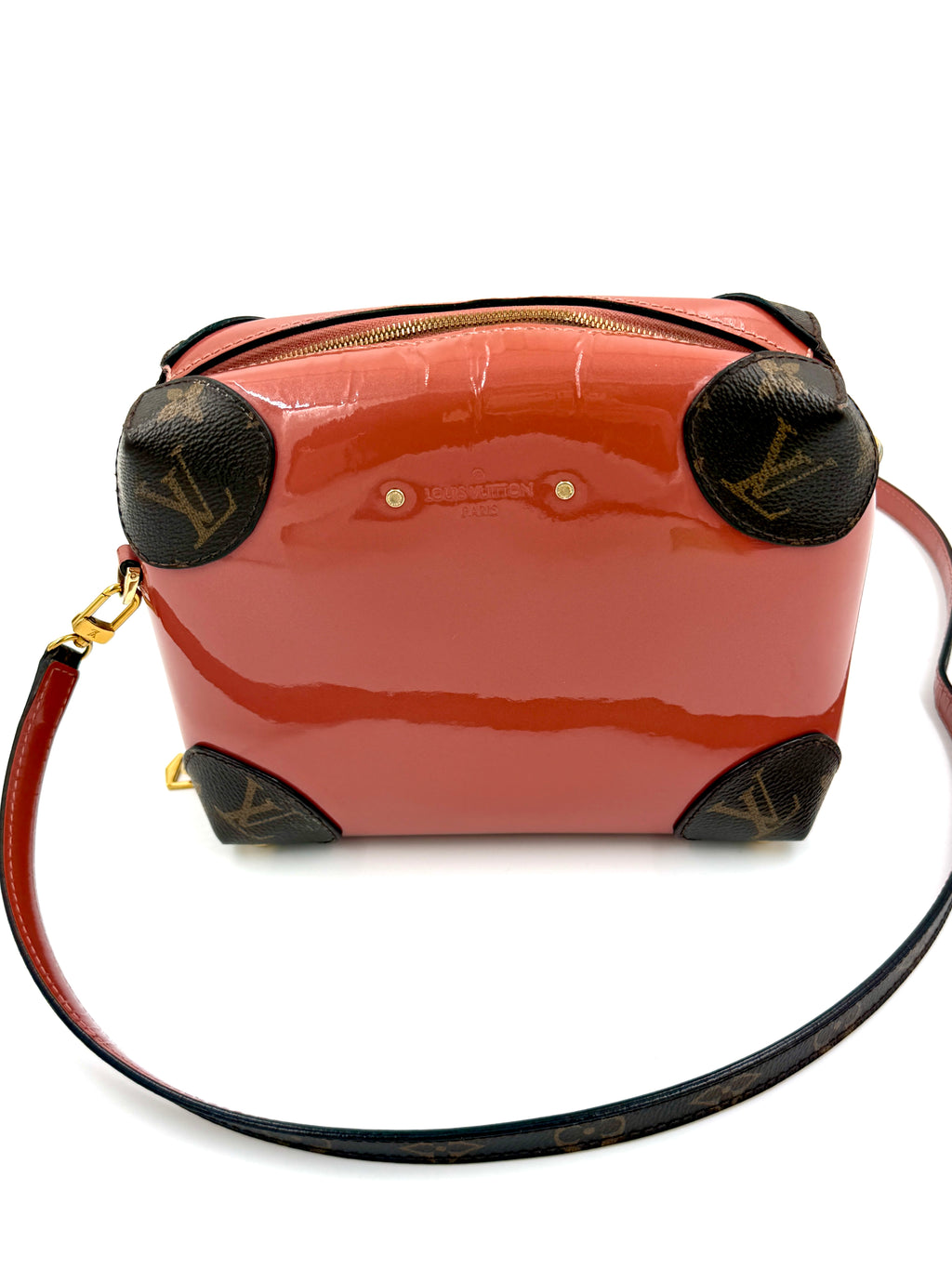 Pre-owned Louis Vuitton Venice Crossbody Bag Vieux Rose Vernis Miroir - Authenticated